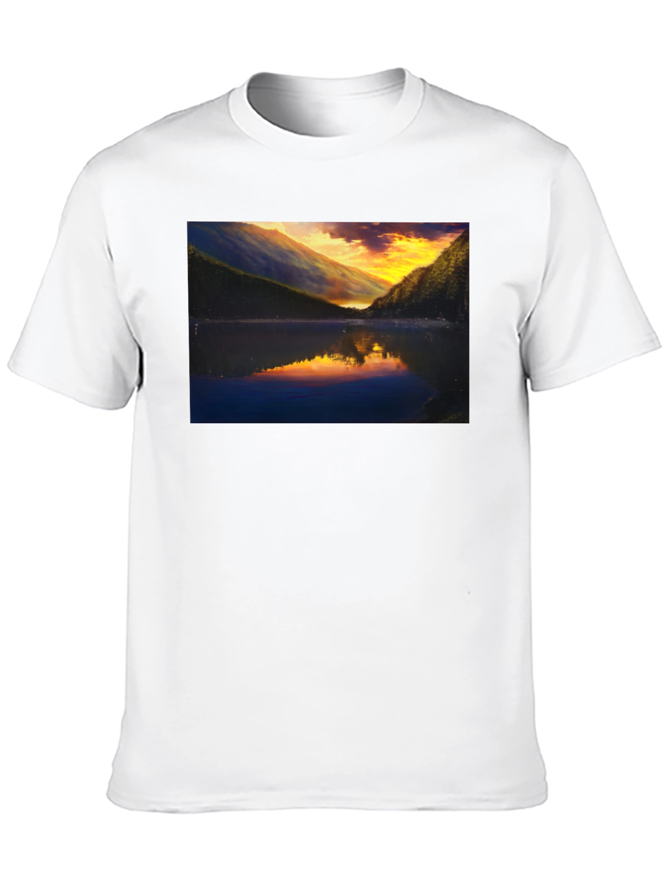 Sunset Lake T-Shirt - Scenic Graphic Tee
