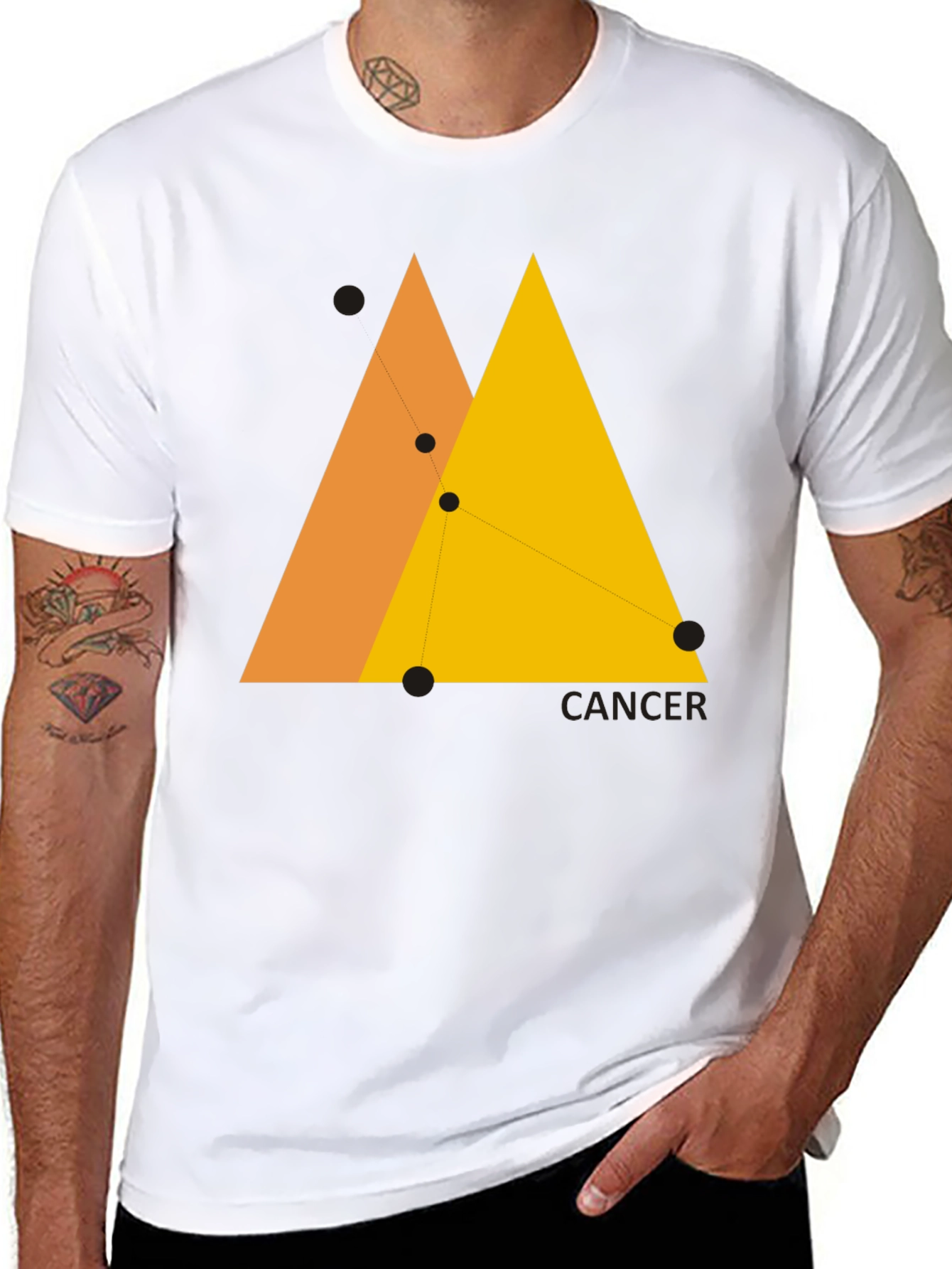 Cancer Constellation Graphic Tee - Modern Zodiac T-Shirt