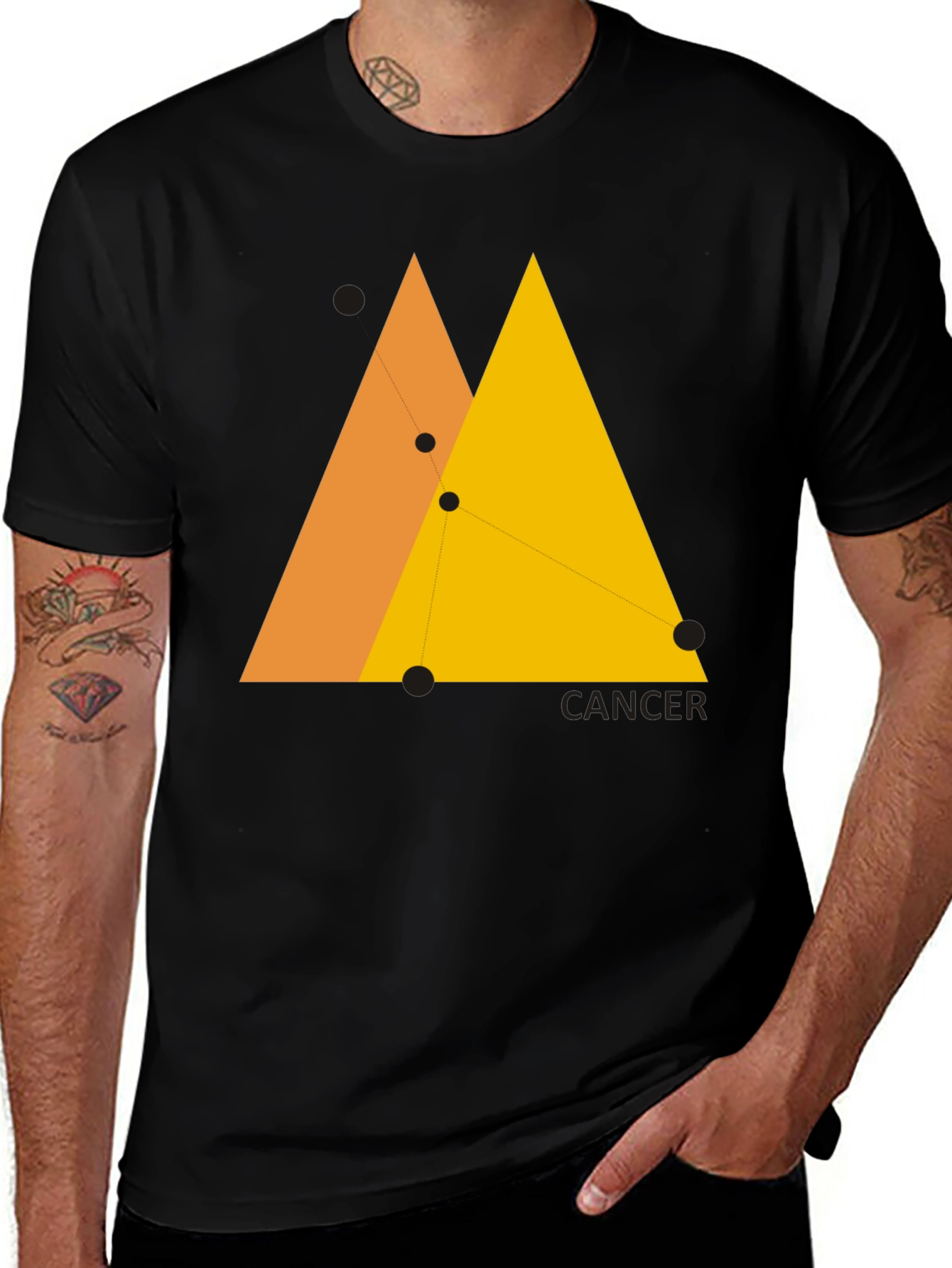 Cancer Constellation Graphic Tee - Modern Zodiac T-Shirt