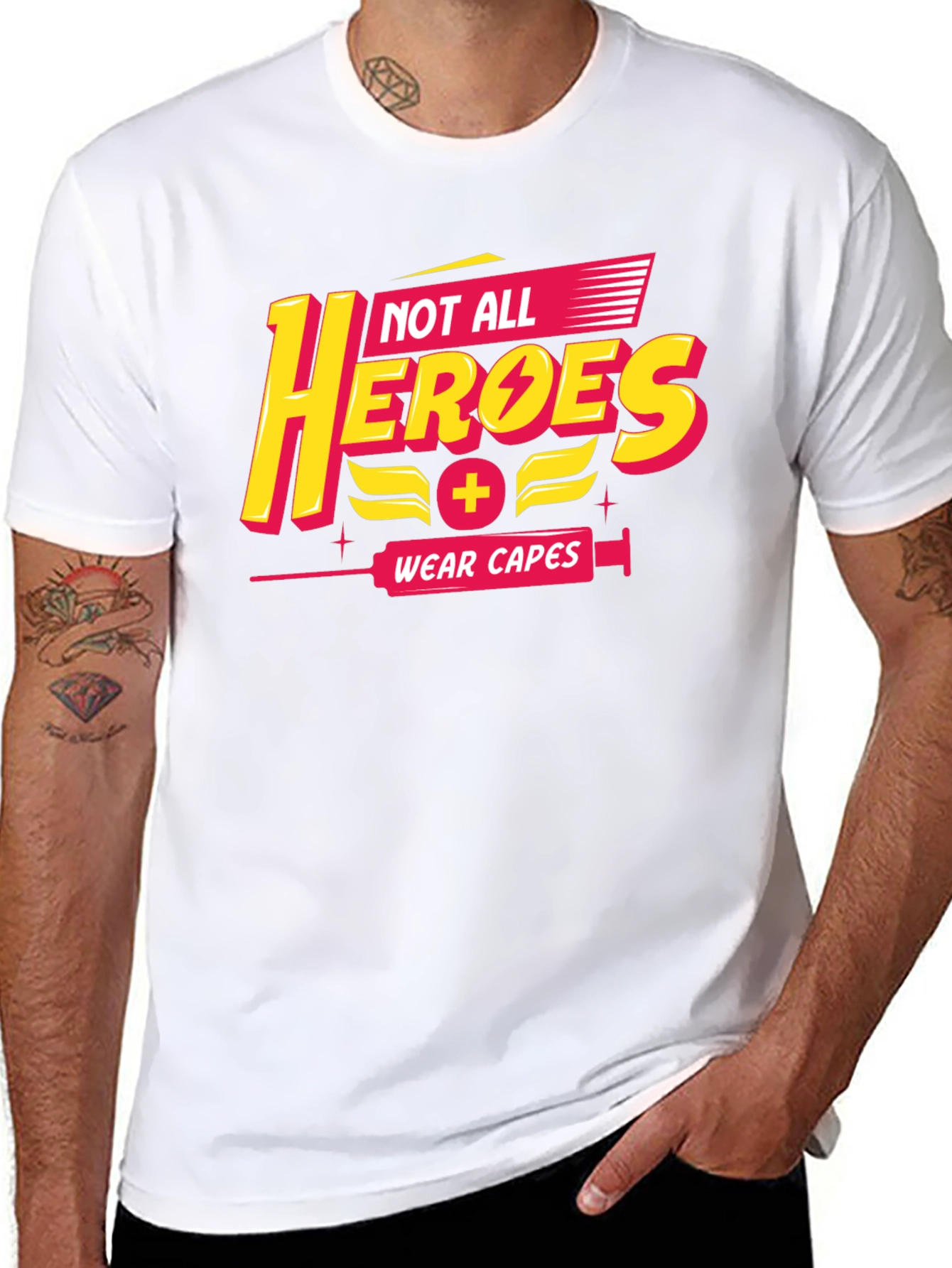 Not All Heroes Wear Capes Black T-Shirt