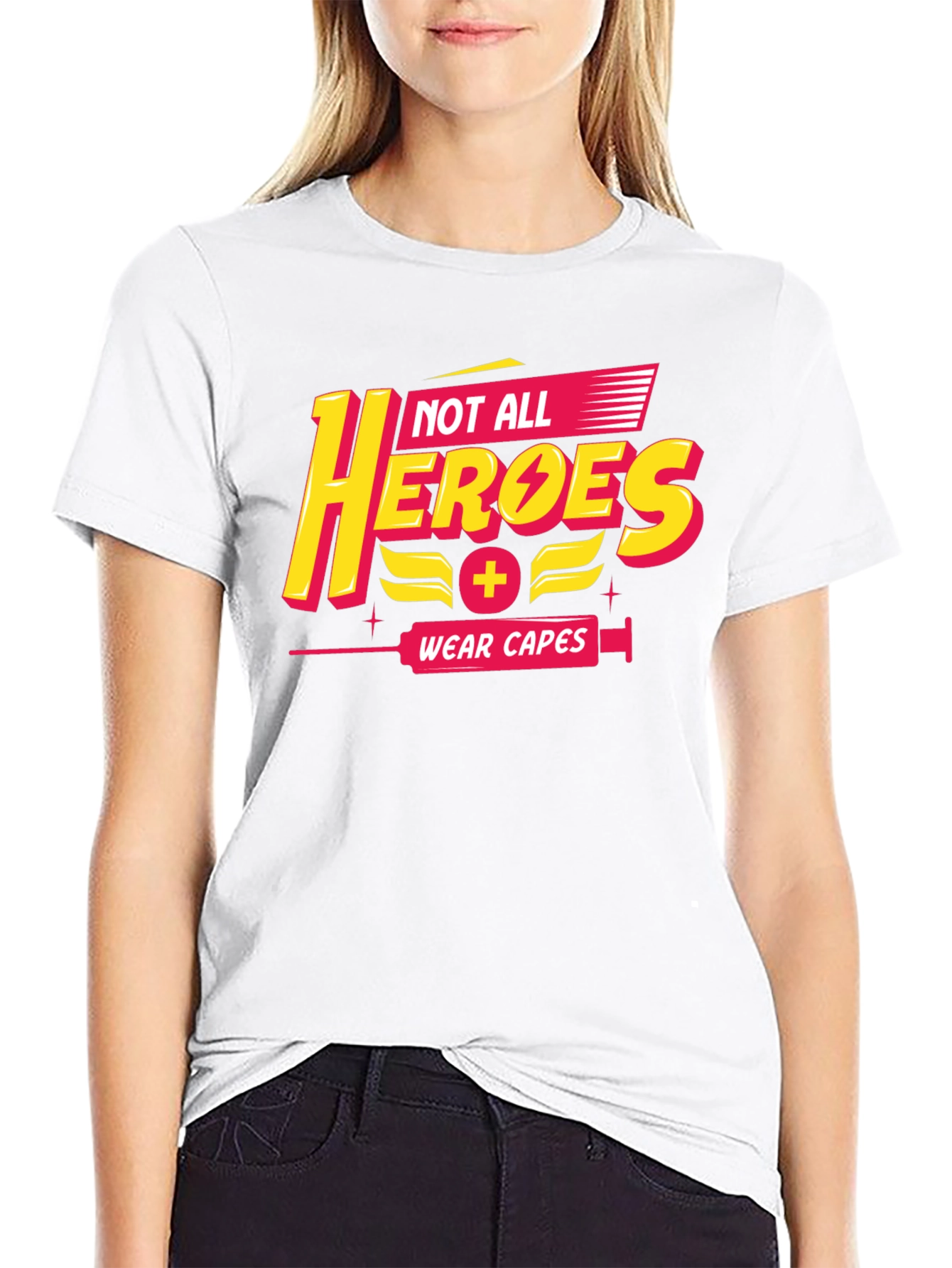 Not All Heroes Wear Capes Black T-Shirt