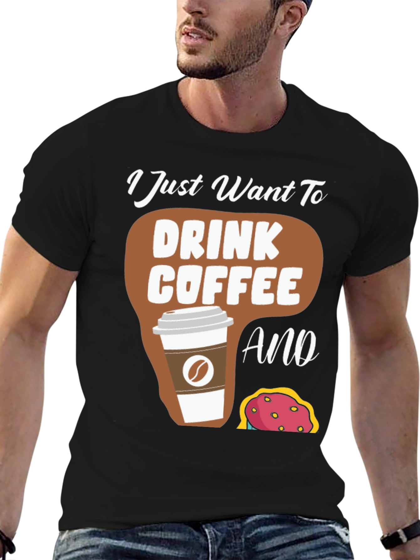 Coffee and Donut T-Shirt - Unisex Crew Neck Tee