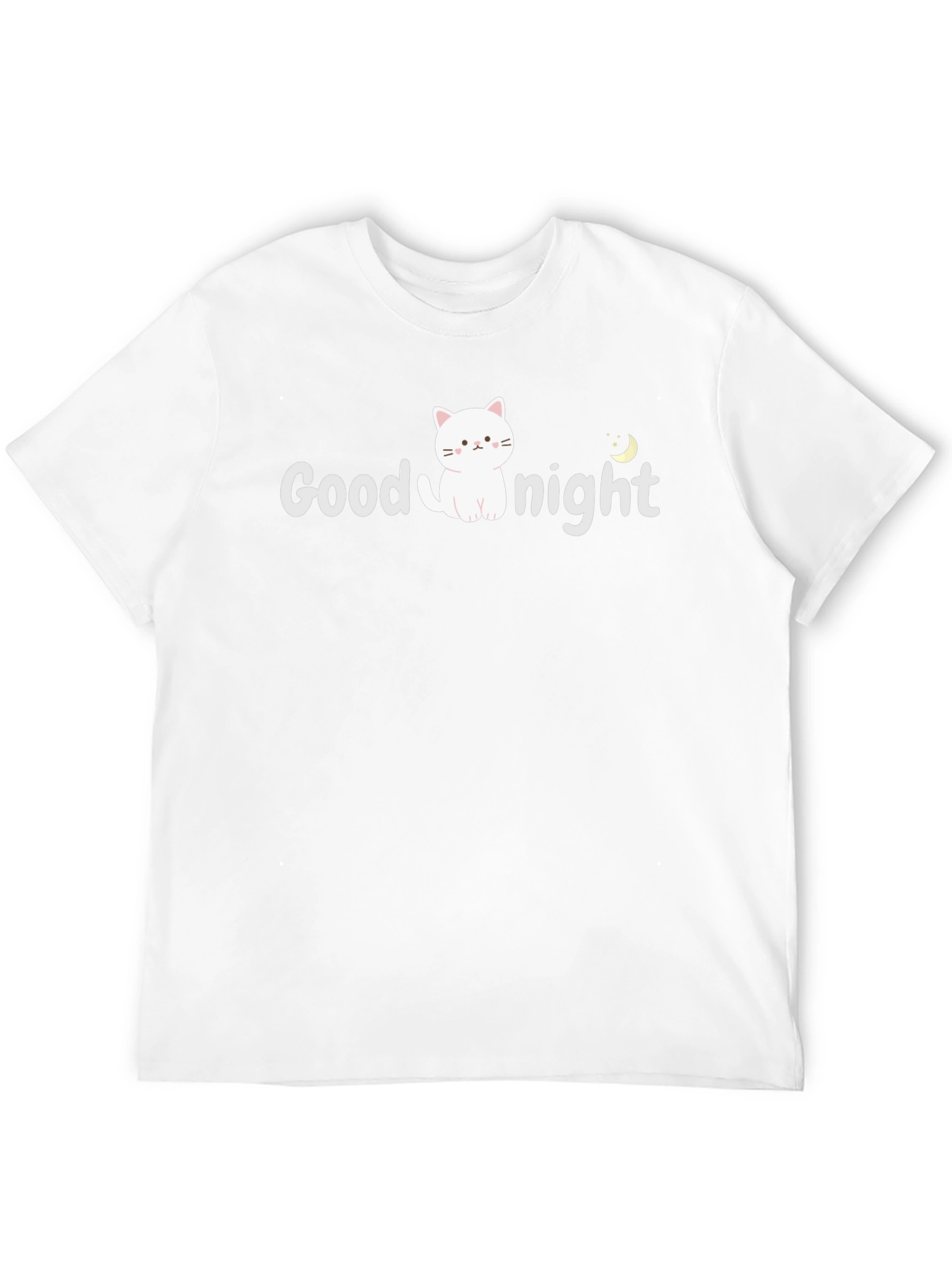 Good Night Cat Graphic T-Shirt - Soft Cotton Blend