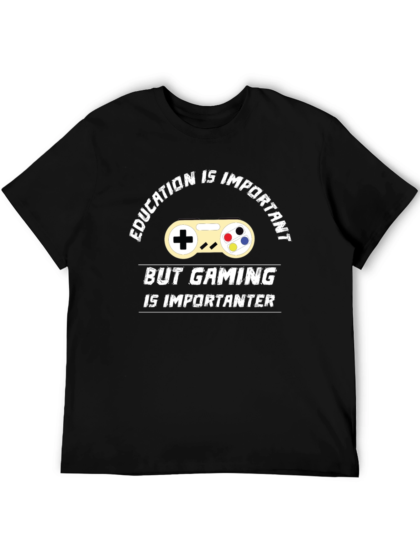 Gaming is Importanter T-Shirt - Black Cotton Tee