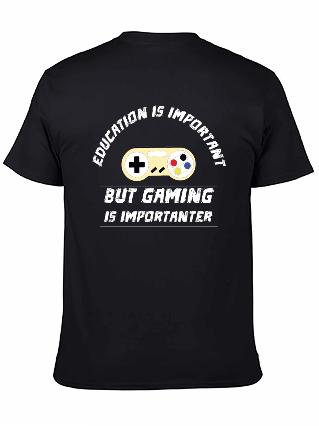Gaming is Importanter T-Shirt - Black Cotton Tee