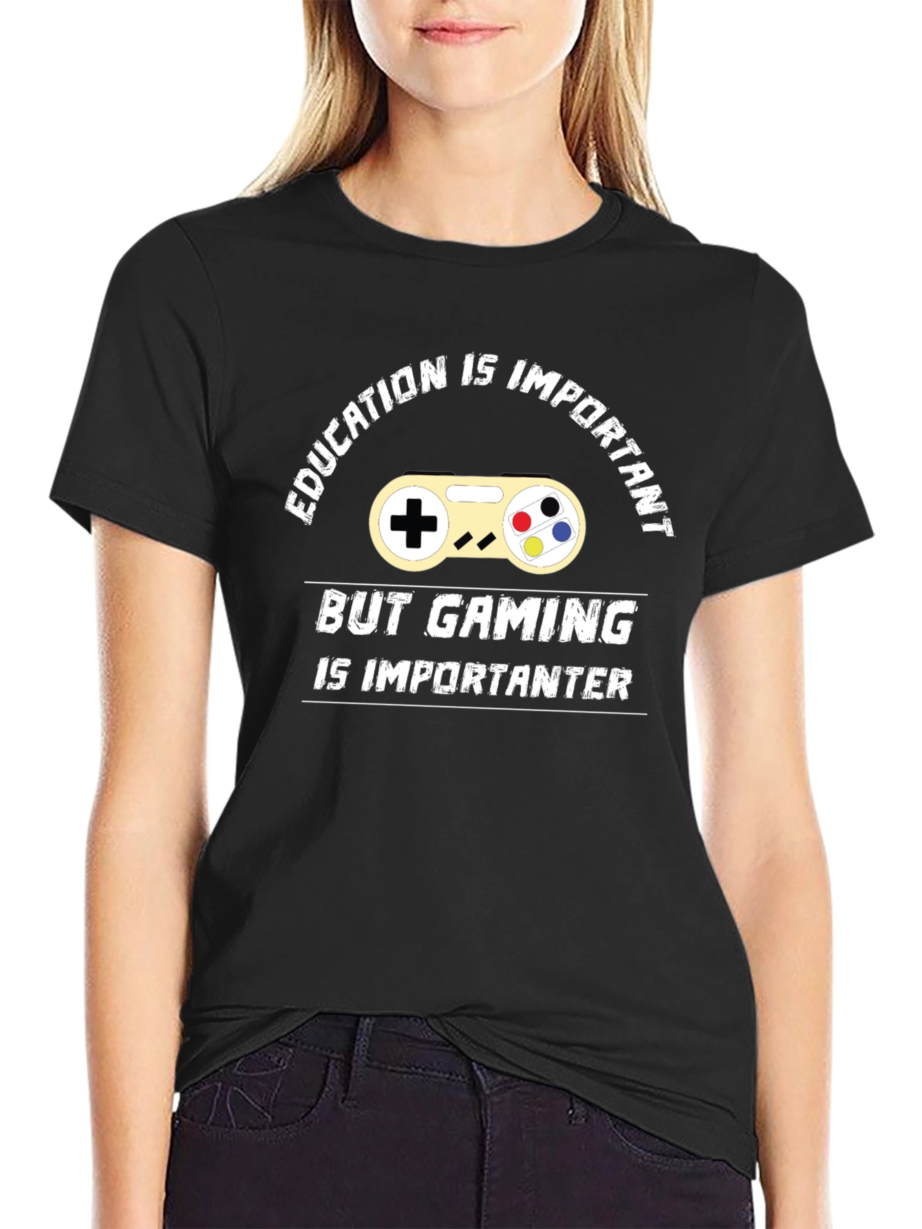 Gaming is Importanter T-Shirt - Black Cotton Tee