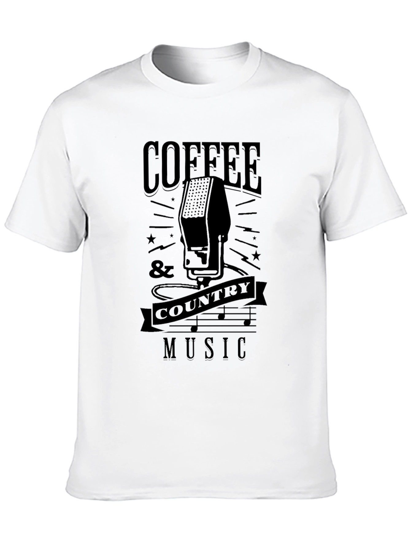 Coffee & Country Music Graphic T-Shirt