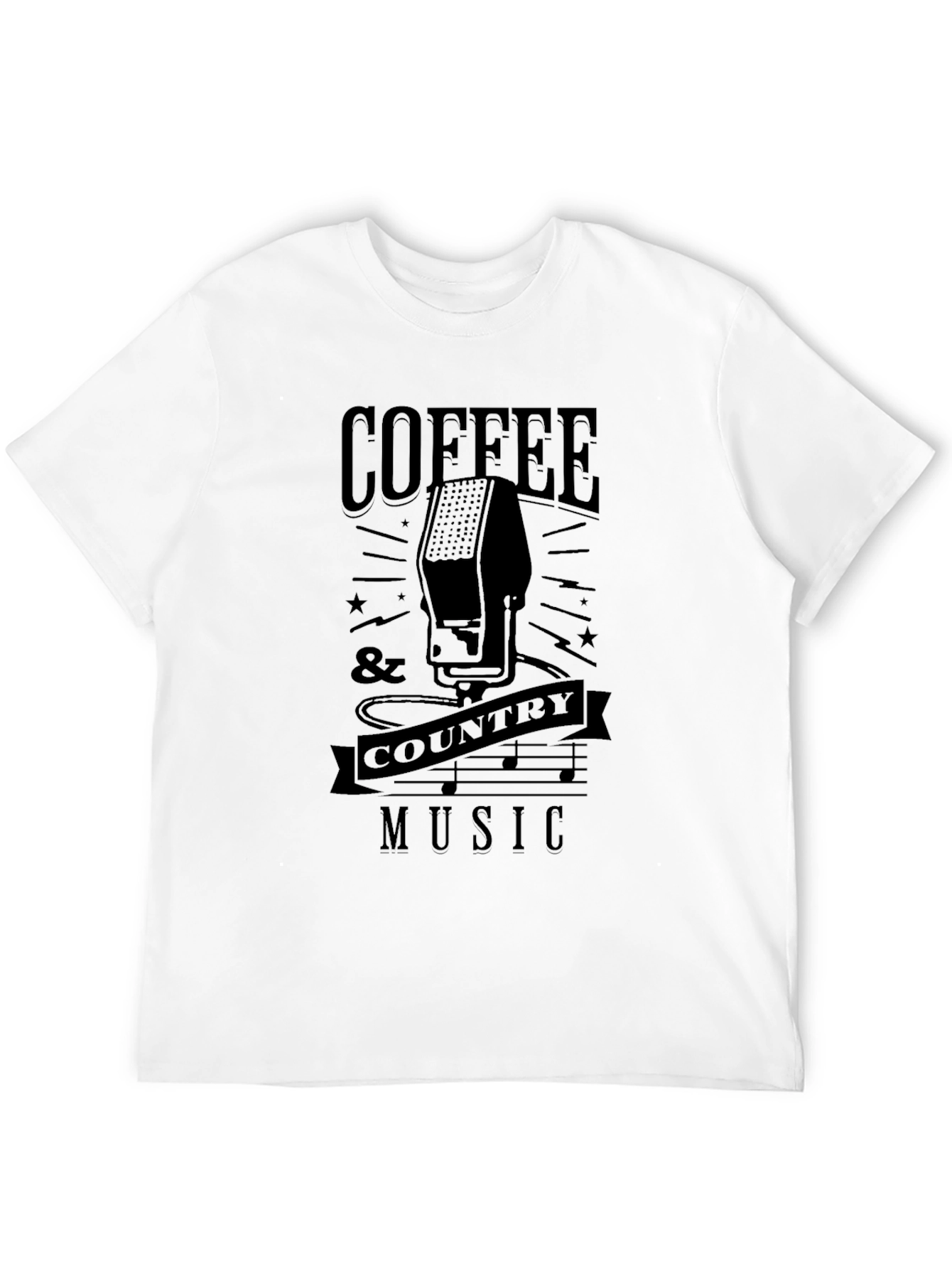 Coffee & Country Music Graphic T-Shirt