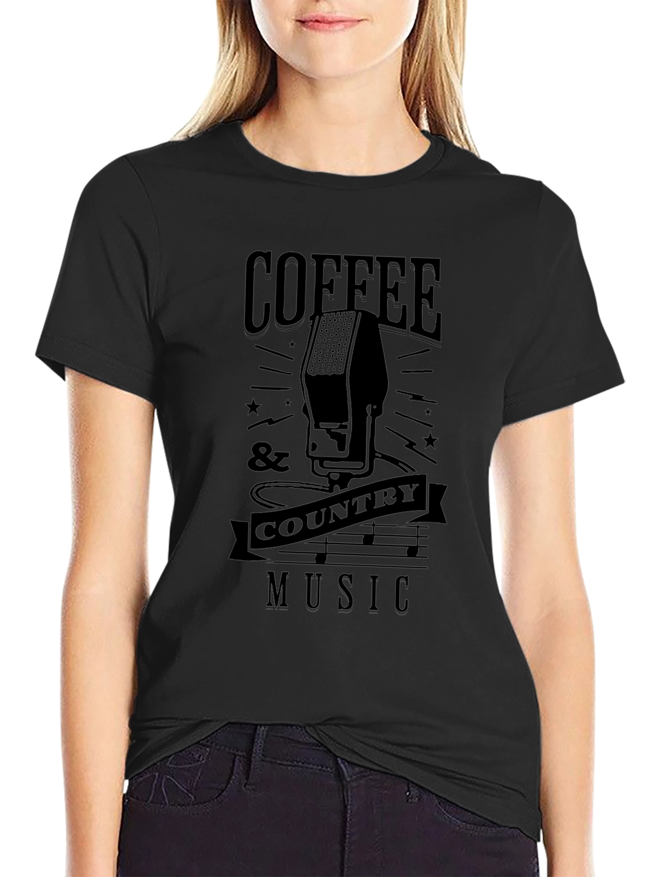 Coffee & Country Music Graphic T-Shirt