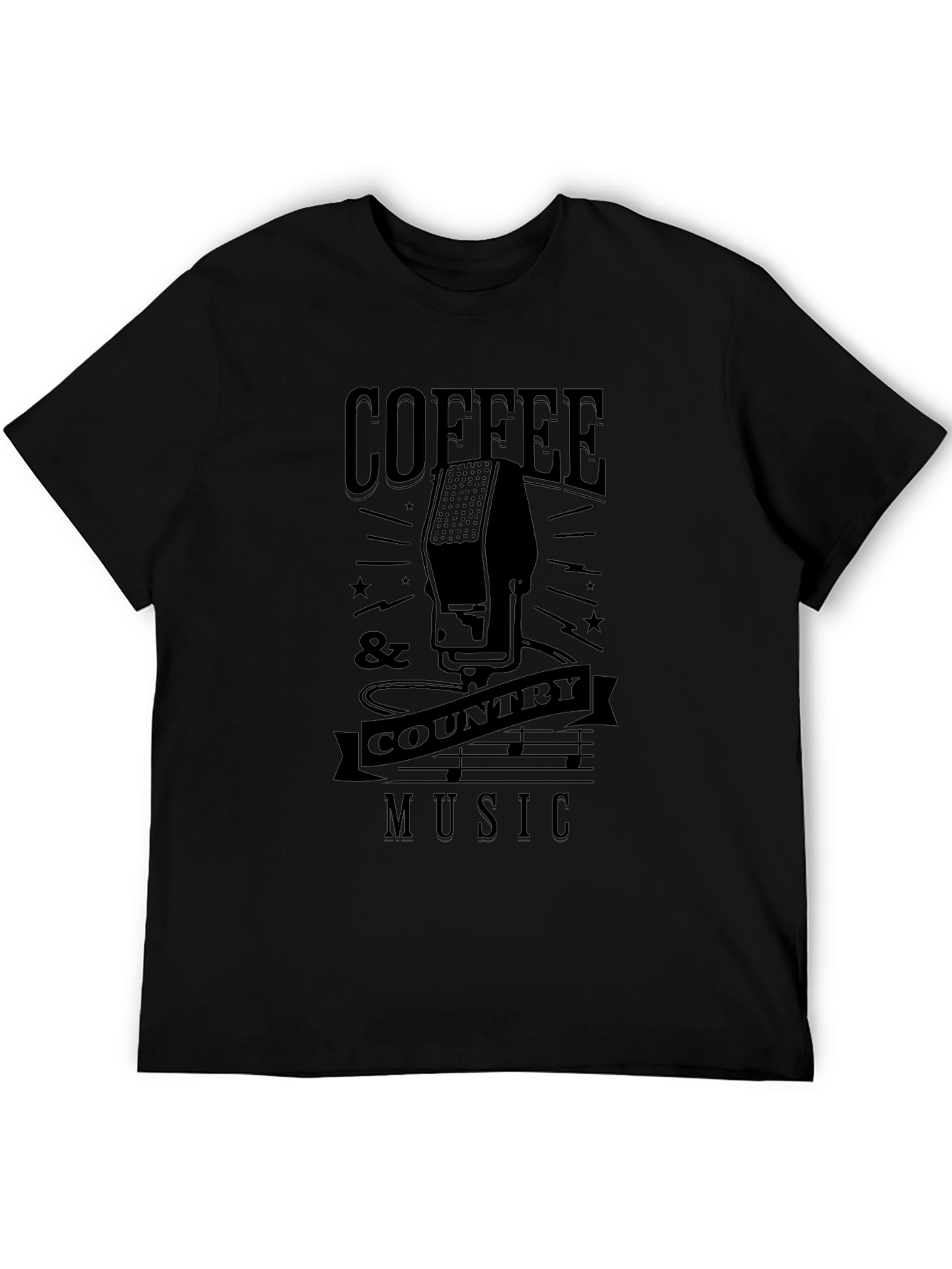 Coffee & Country Music Graphic T-Shirt