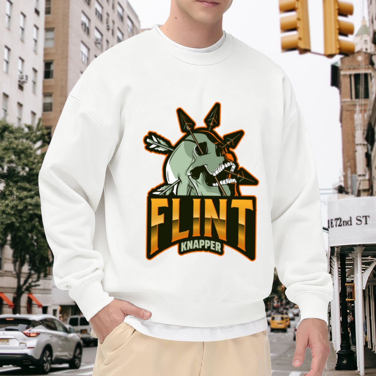 Boar Head Graphic - Crewneck Sweatshirt | Boar Lover, Boar Gift, Animal Design Gift
