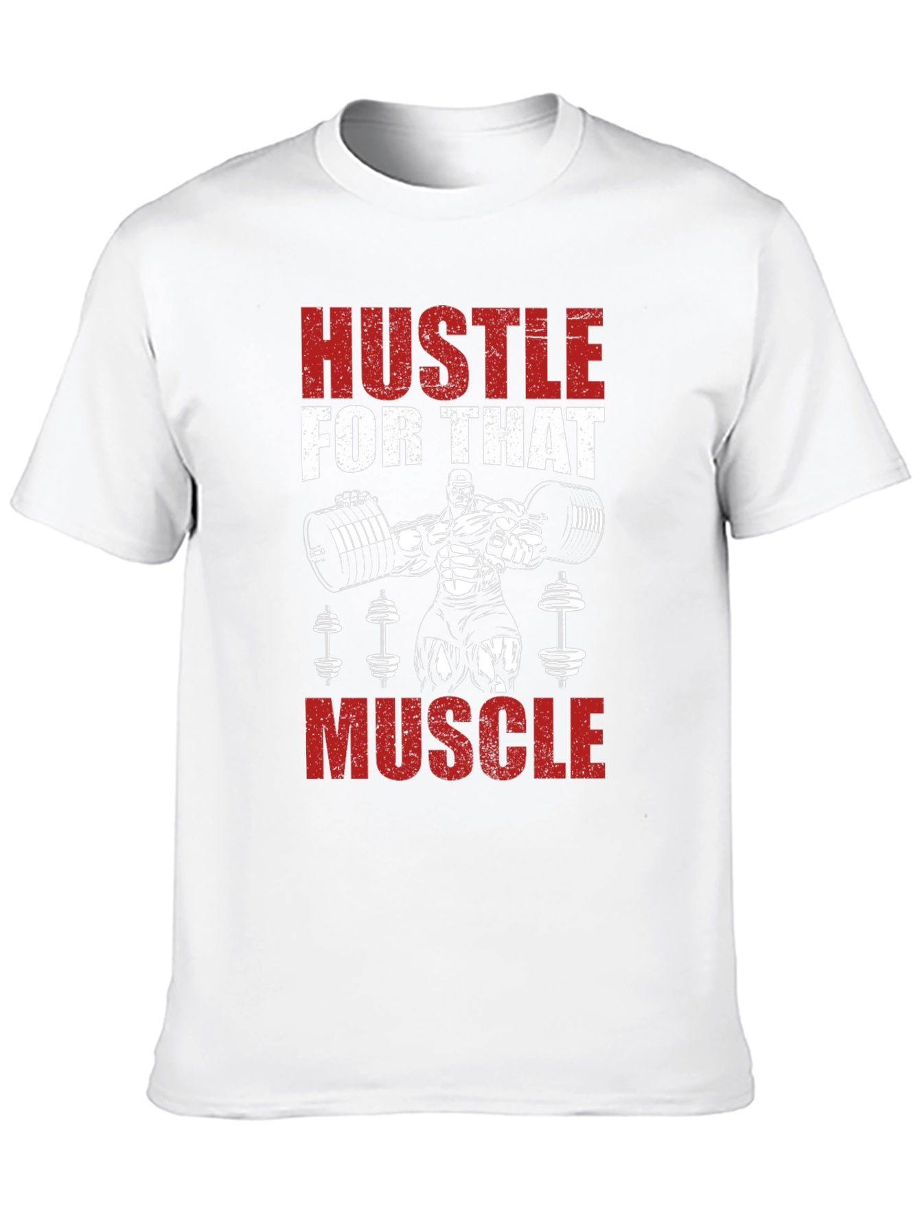 Hustle for That Muscle Black Graphic Tee