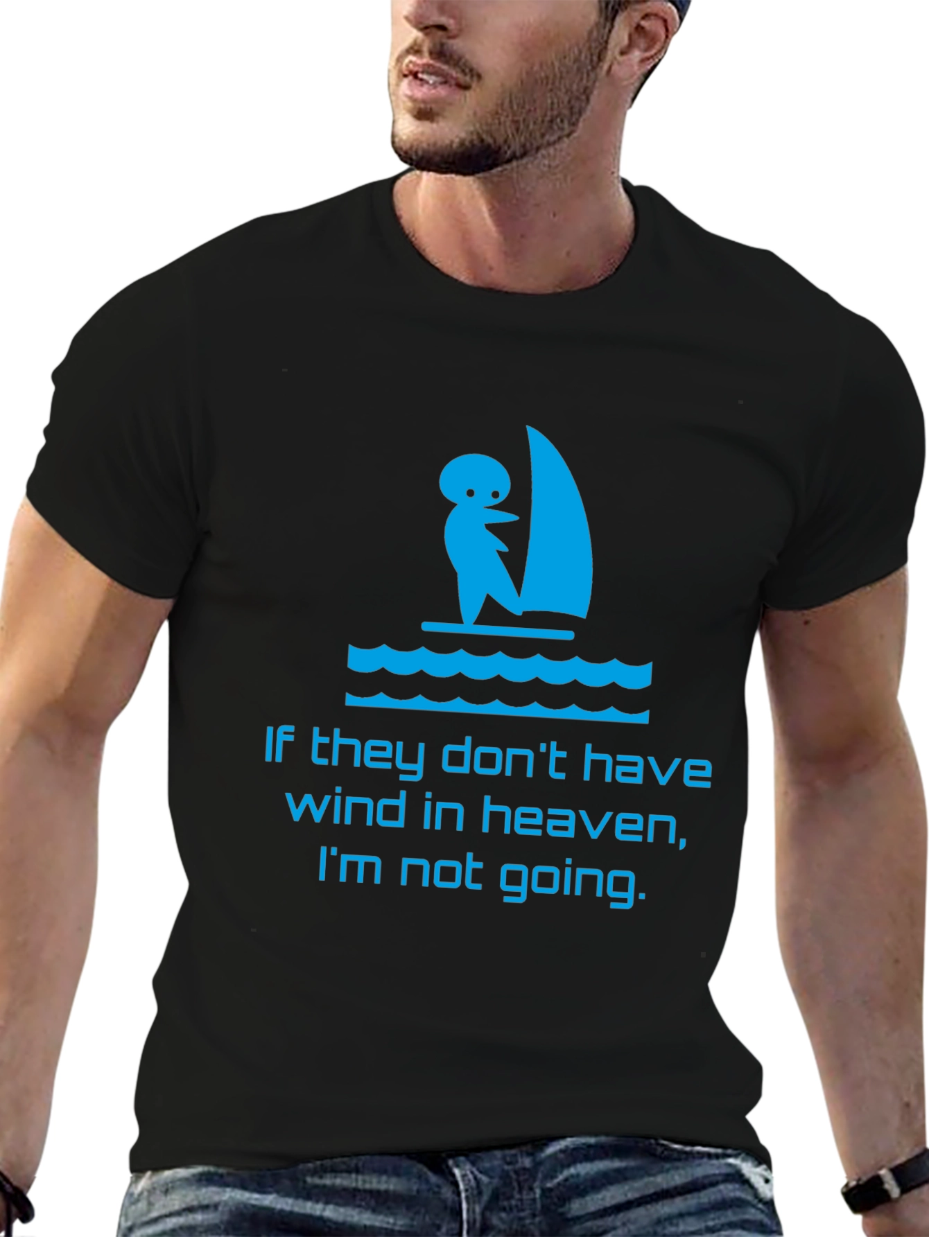 Heavenly Wind Surfing T-Shirt - Black