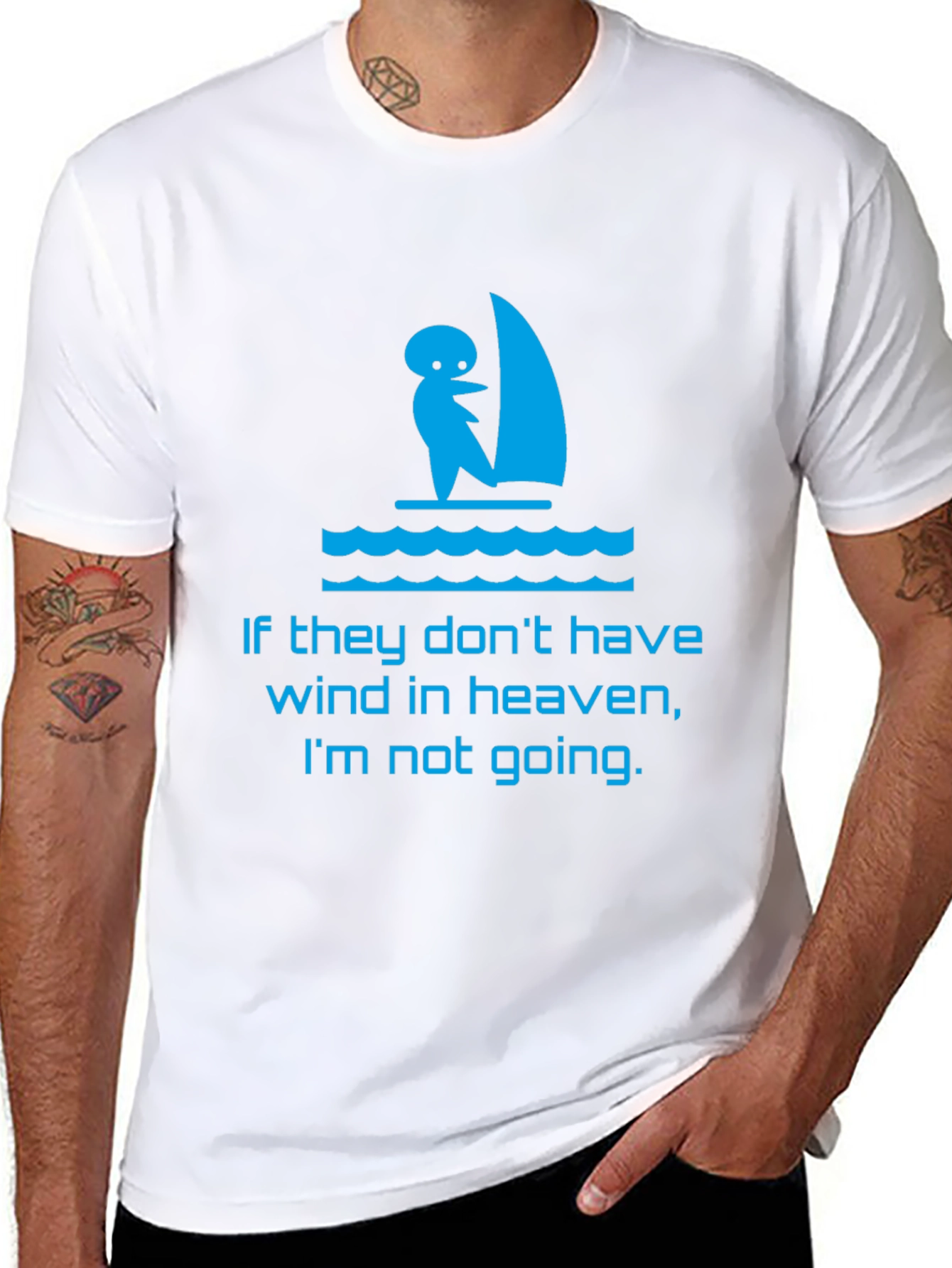 Heavenly Wind Surfing T-Shirt - Black
