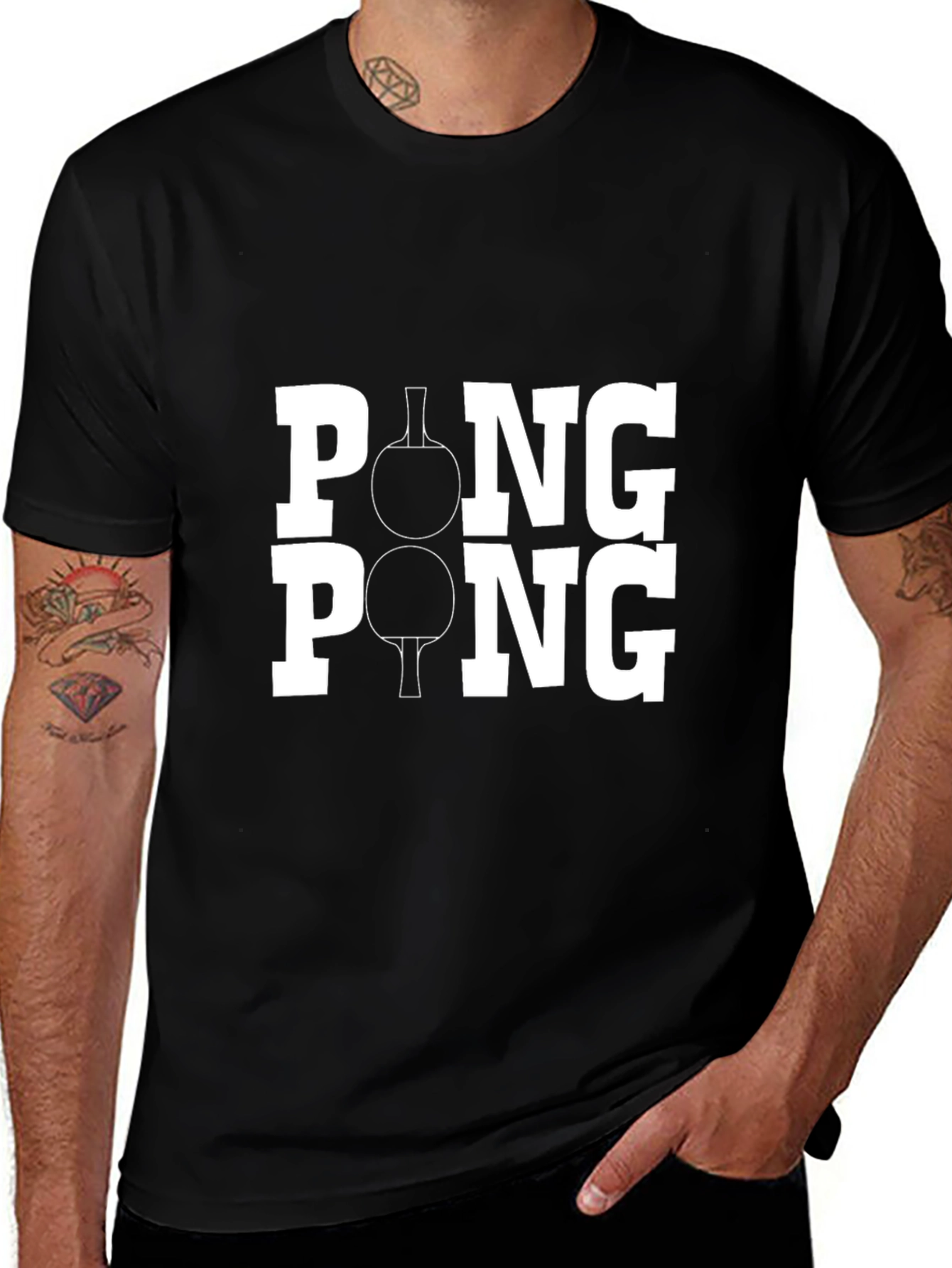 Ping Pong Graphic Tee - Table Tennis T-Shirt