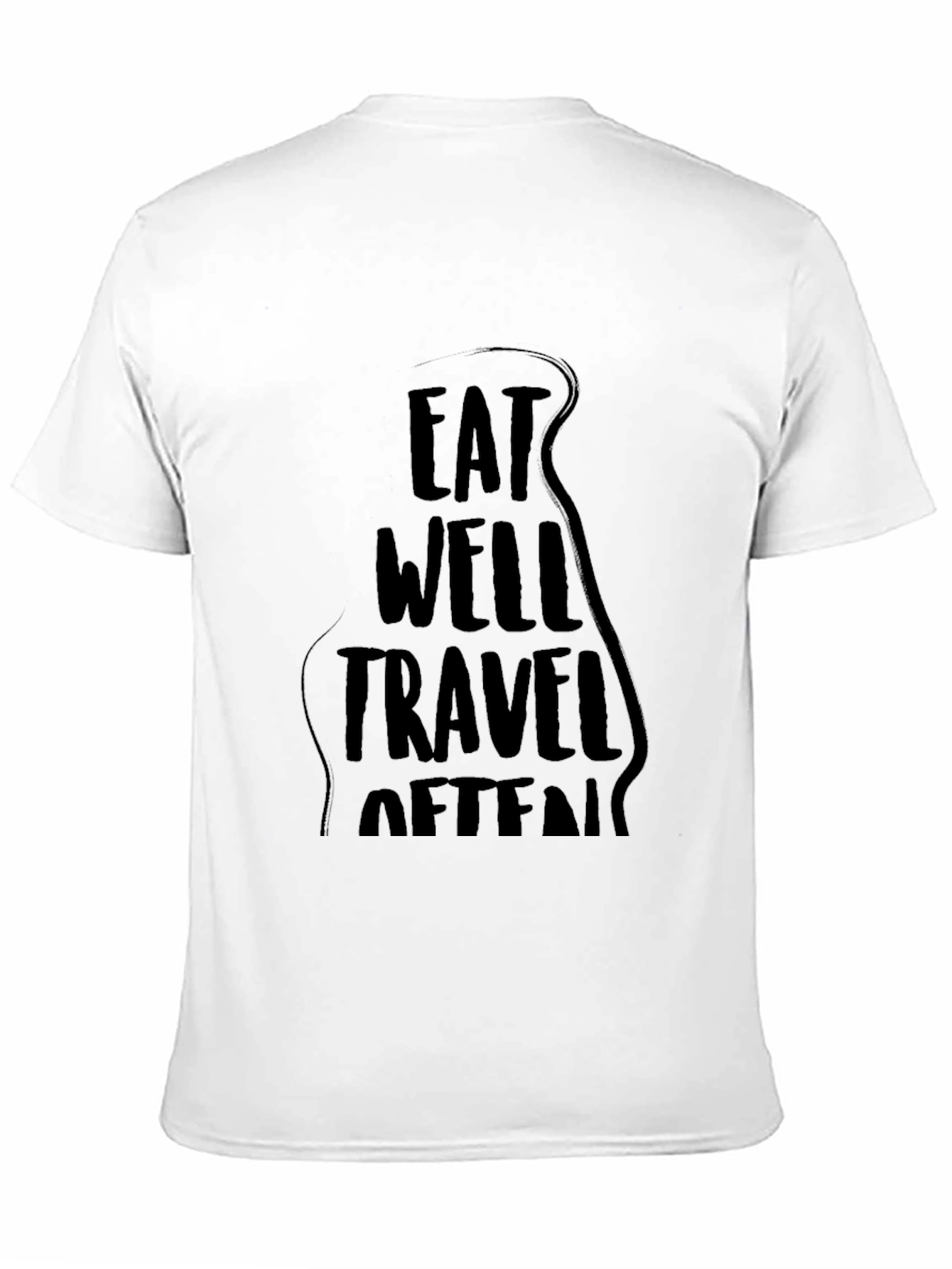 Eat Well Travel Often Black Graphic Tee