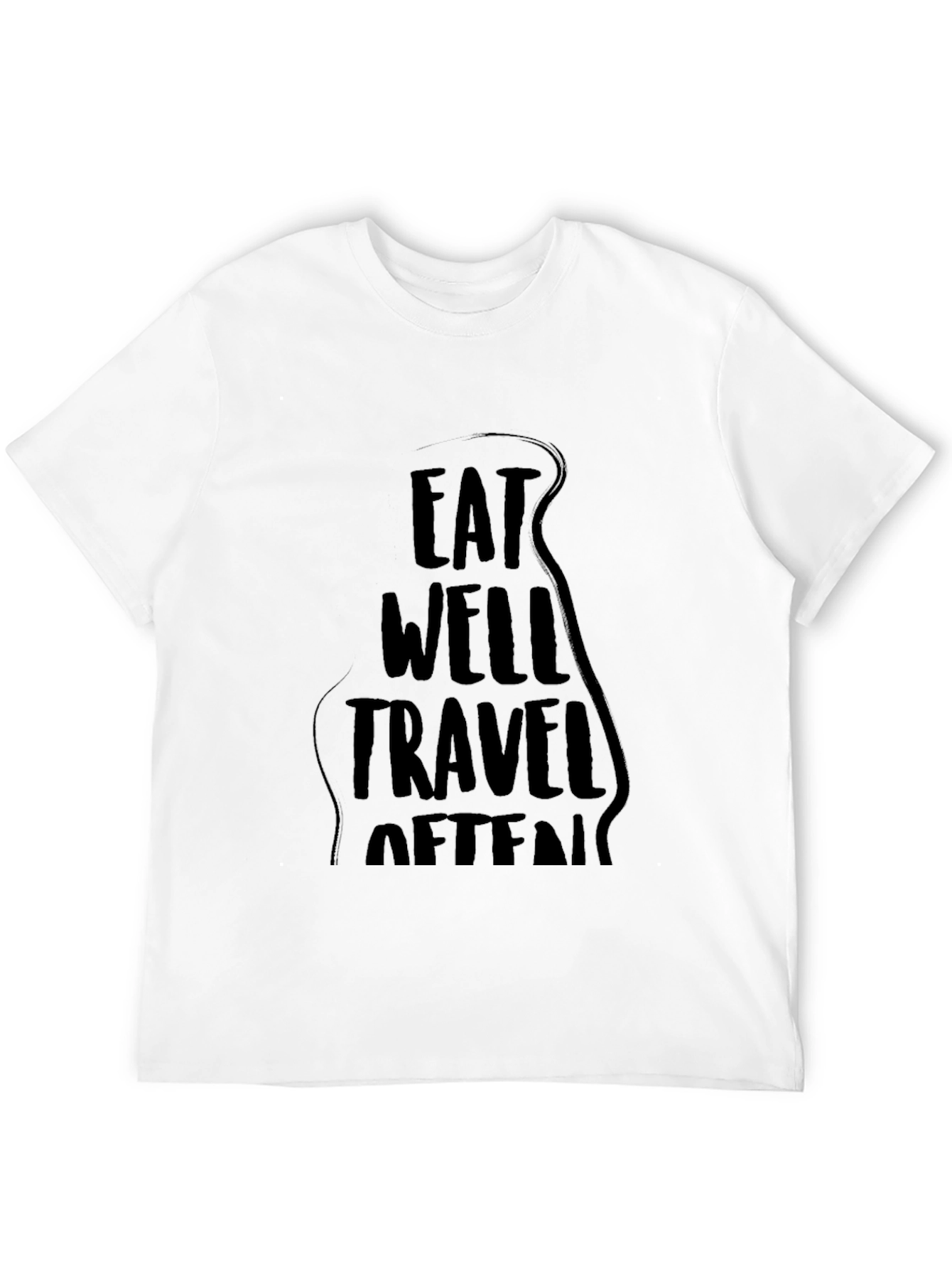 Eat Well Travel Often Black Graphic Tee
