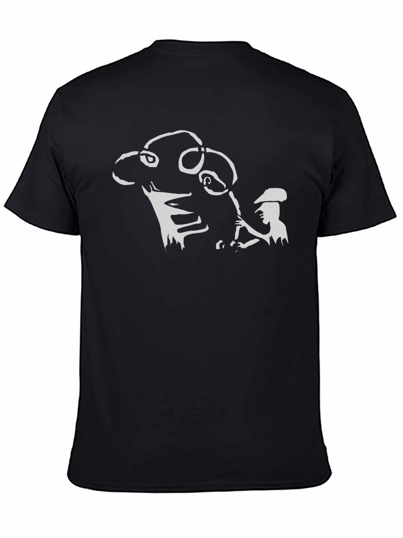 Silhouette Graphic Tee - Black Cotton Blend