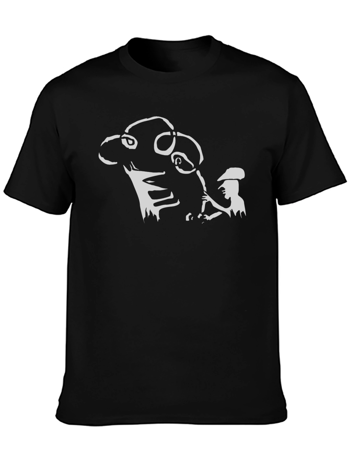 Silhouette Graphic Tee - Black Cotton Blend