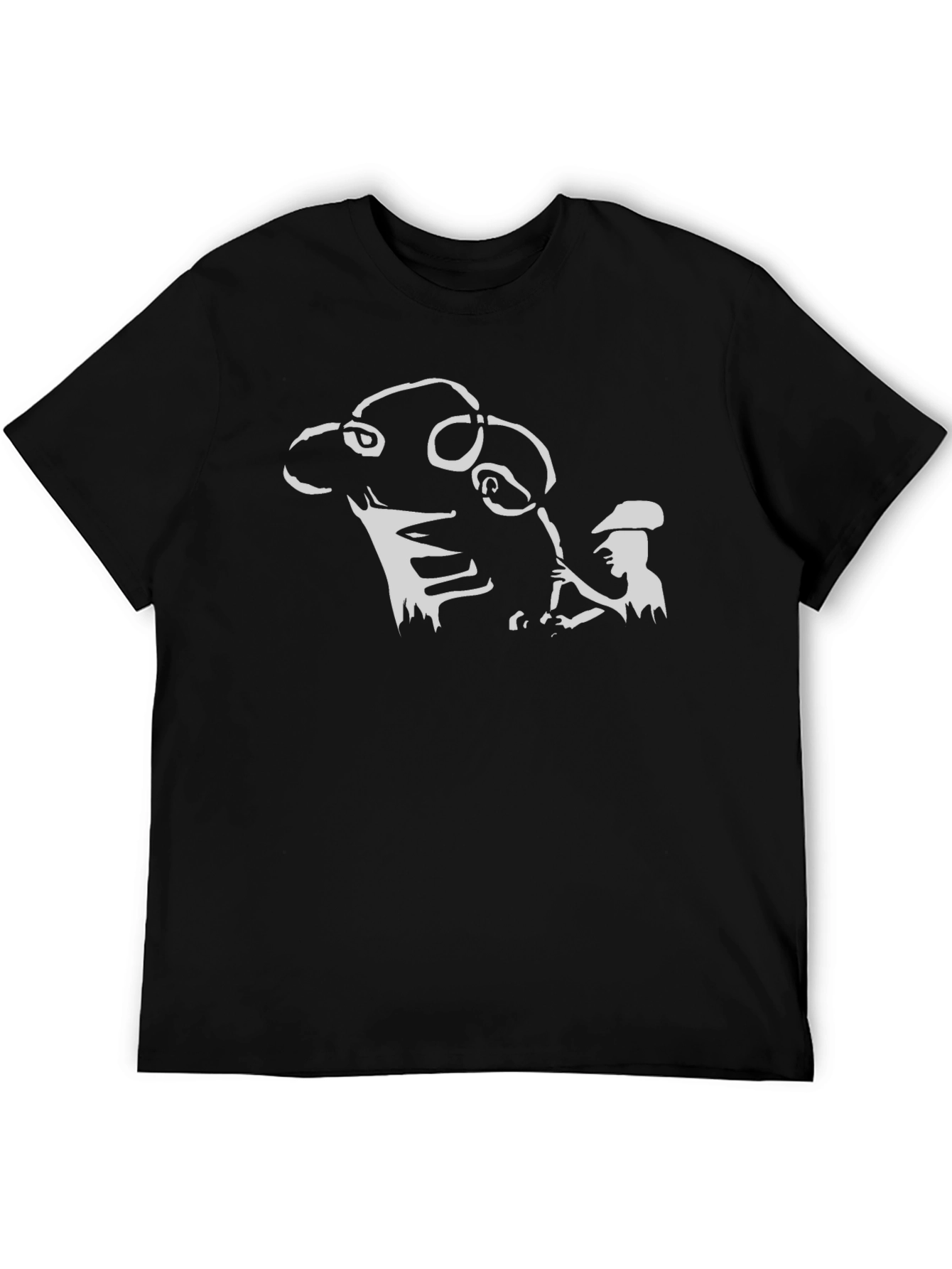 Silhouette Graphic Tee - Black Cotton Blend