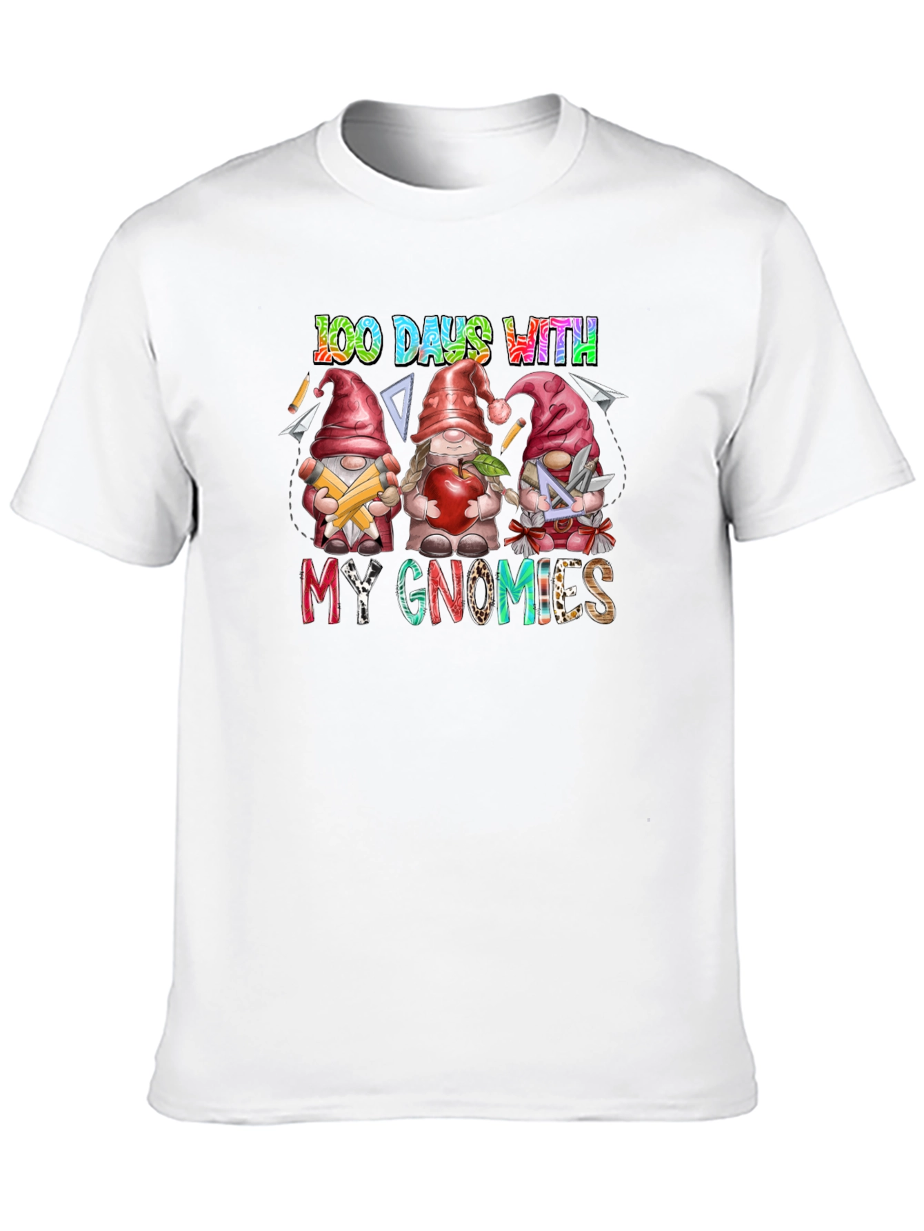 100 Days With My Gnomies Black T-Shirt