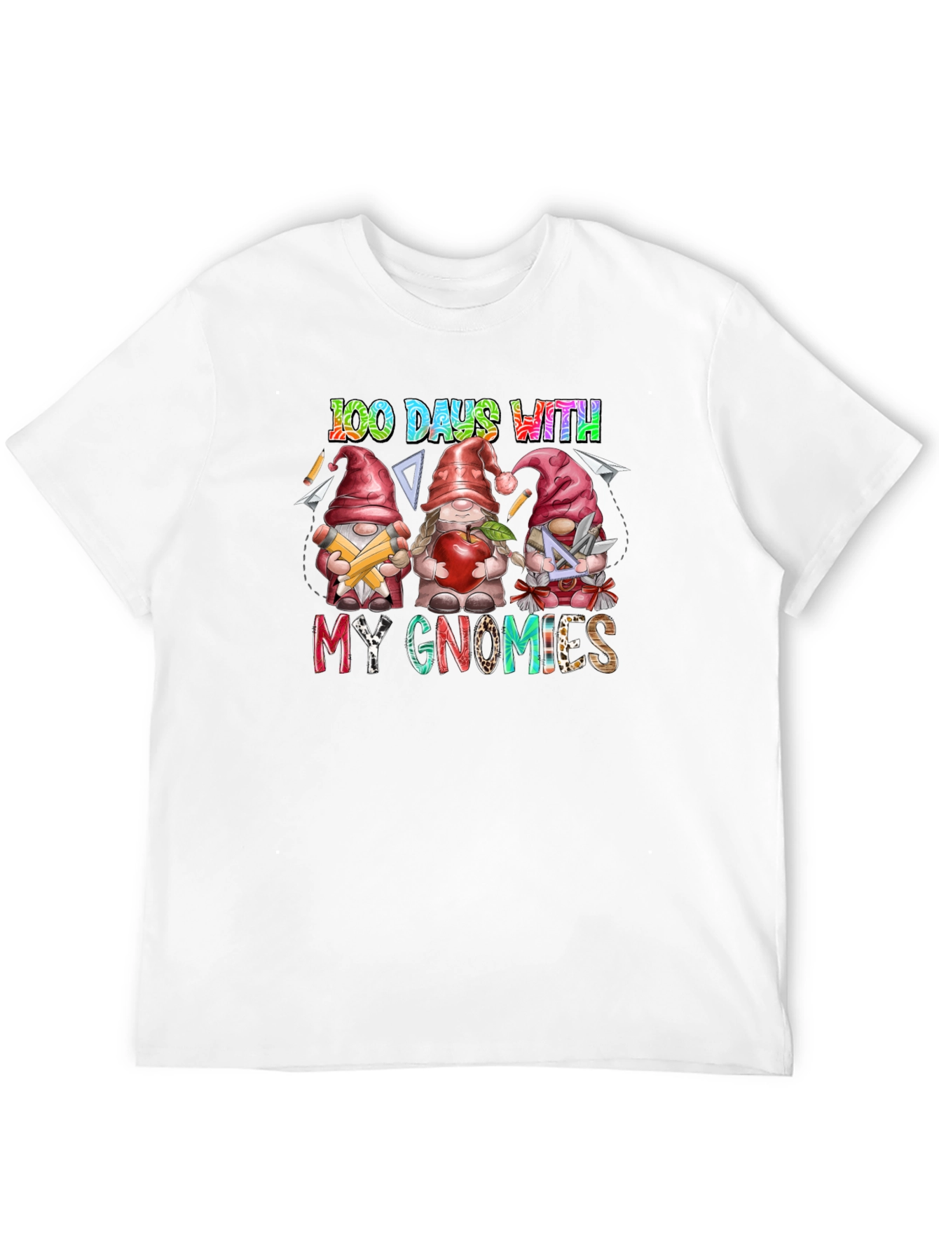100 Days With My Gnomies Black T-Shirt