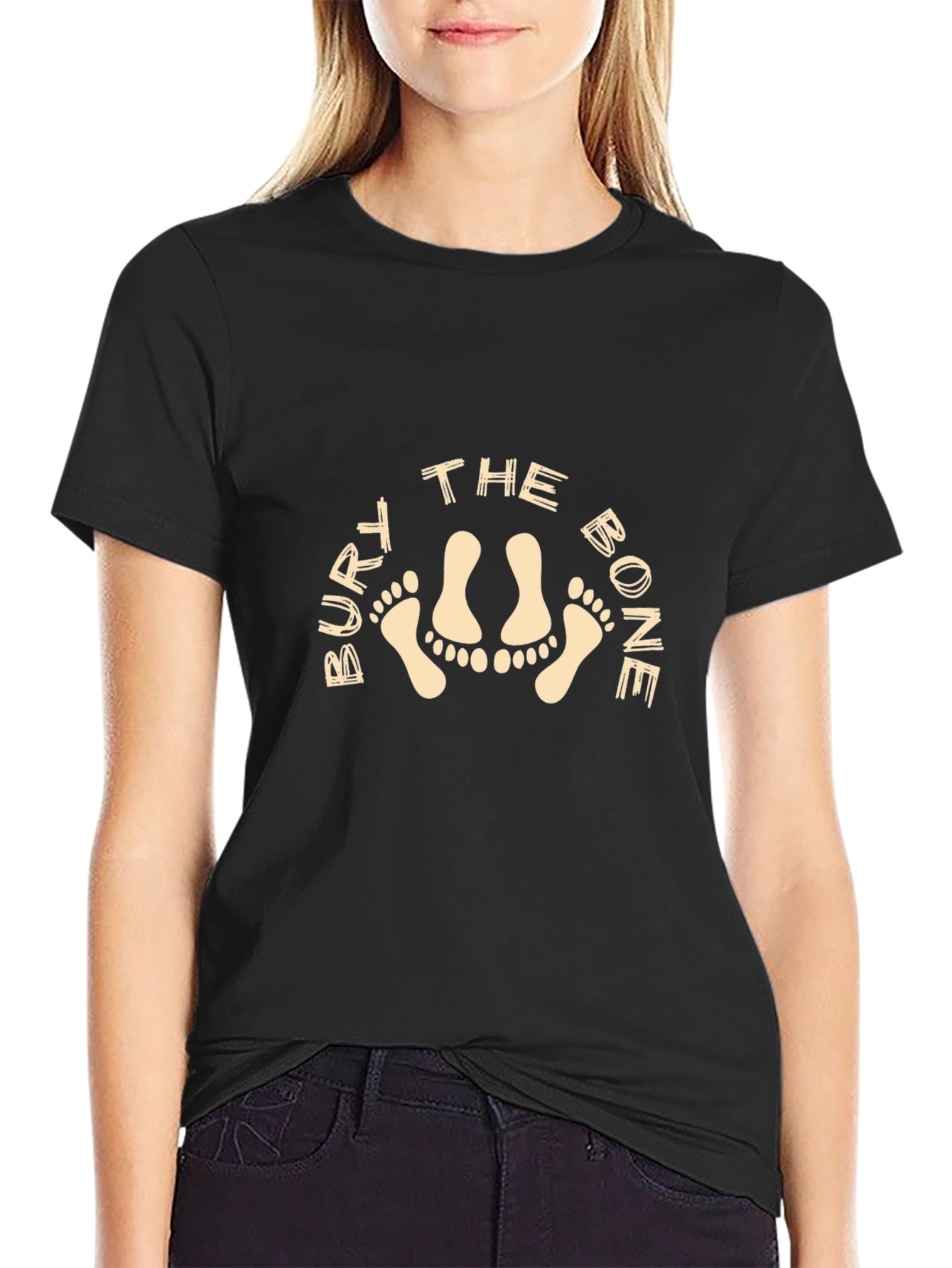 Bury The Bone Funny Graphic T-Shirt