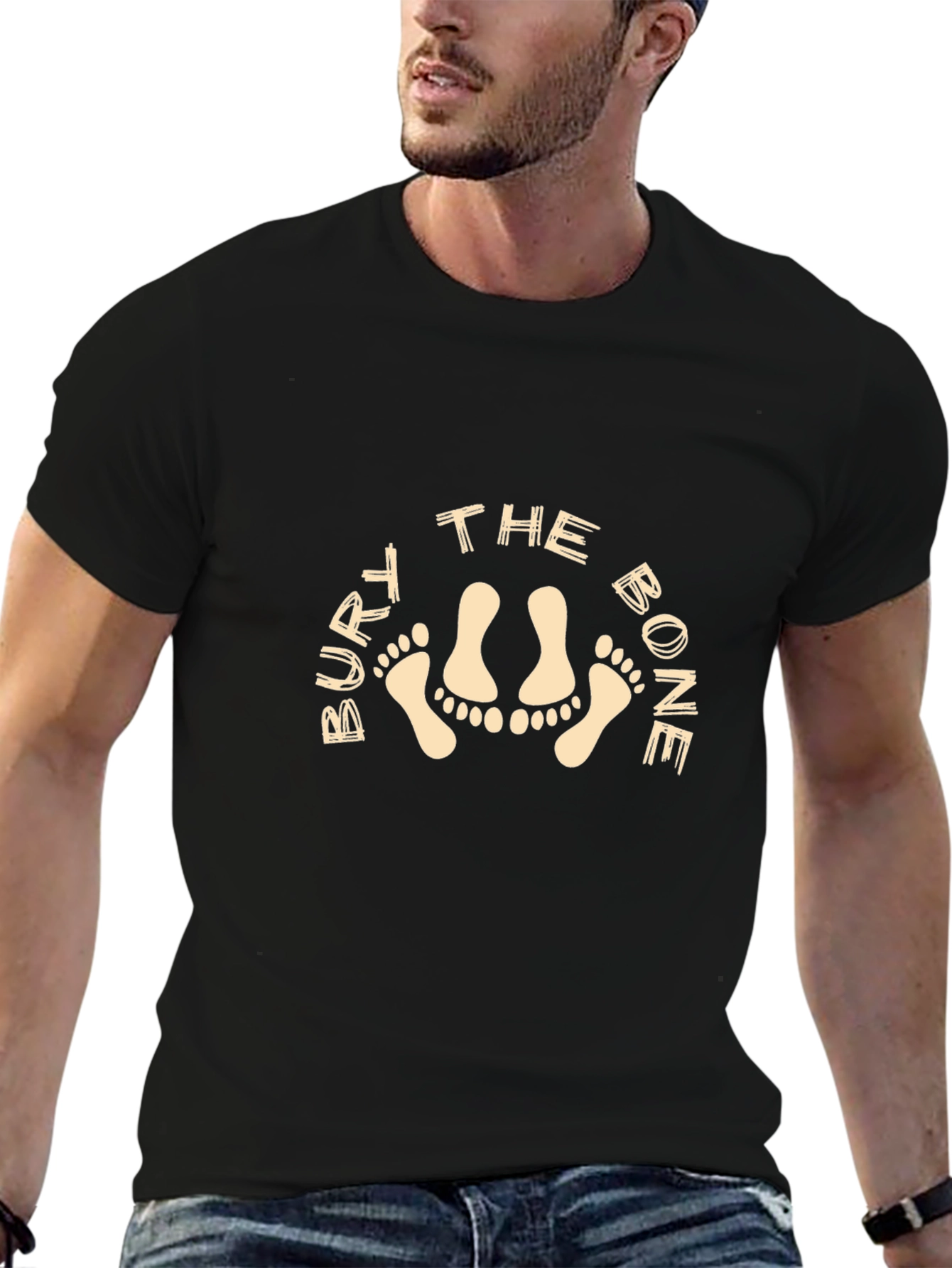 Bury The Bone Funny Graphic T-Shirt