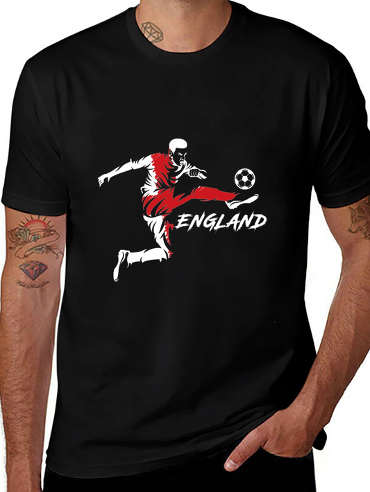 England Soccer Graphic Tee - Black