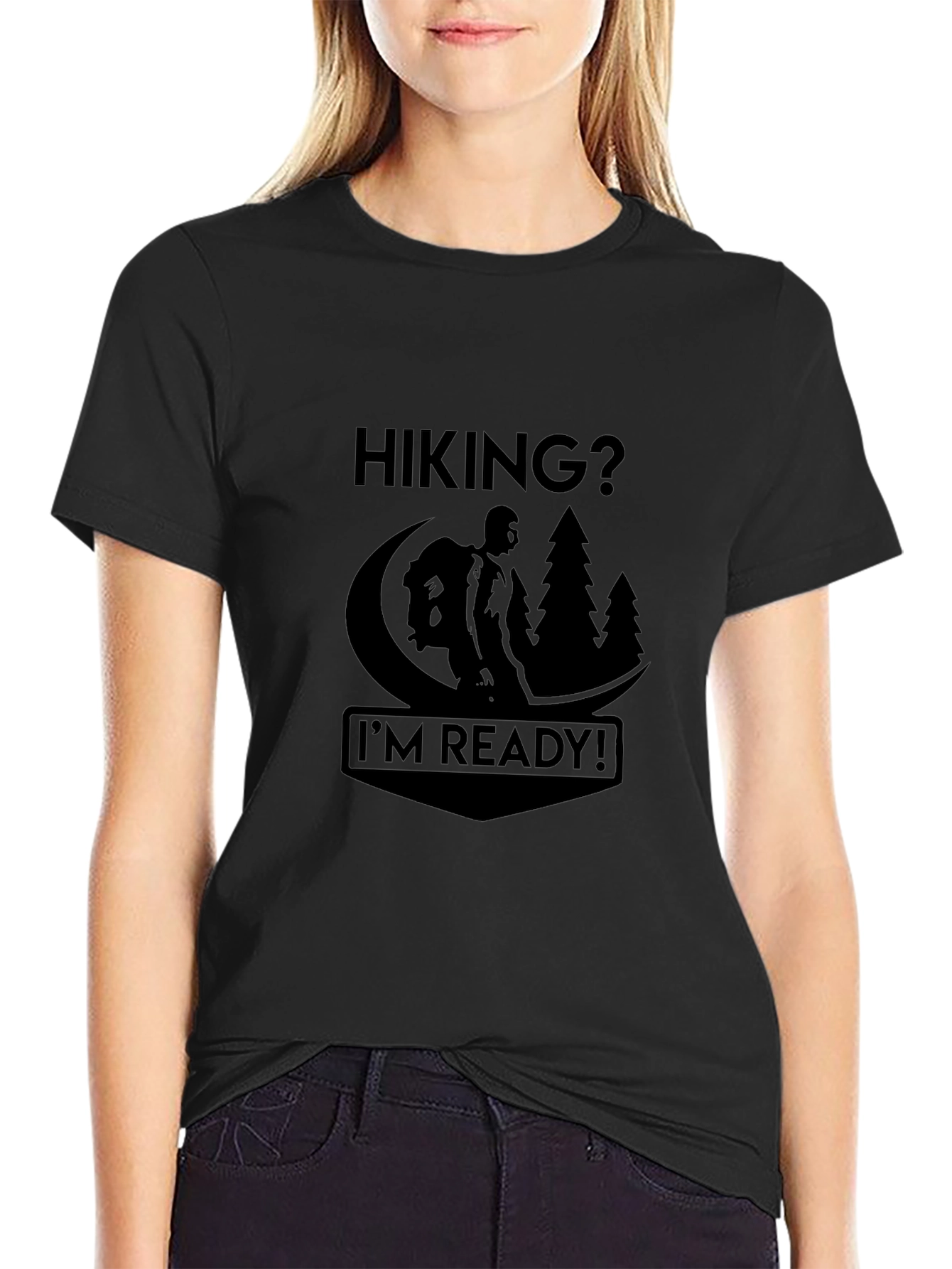 Hiking Ready Black T-Shirt
