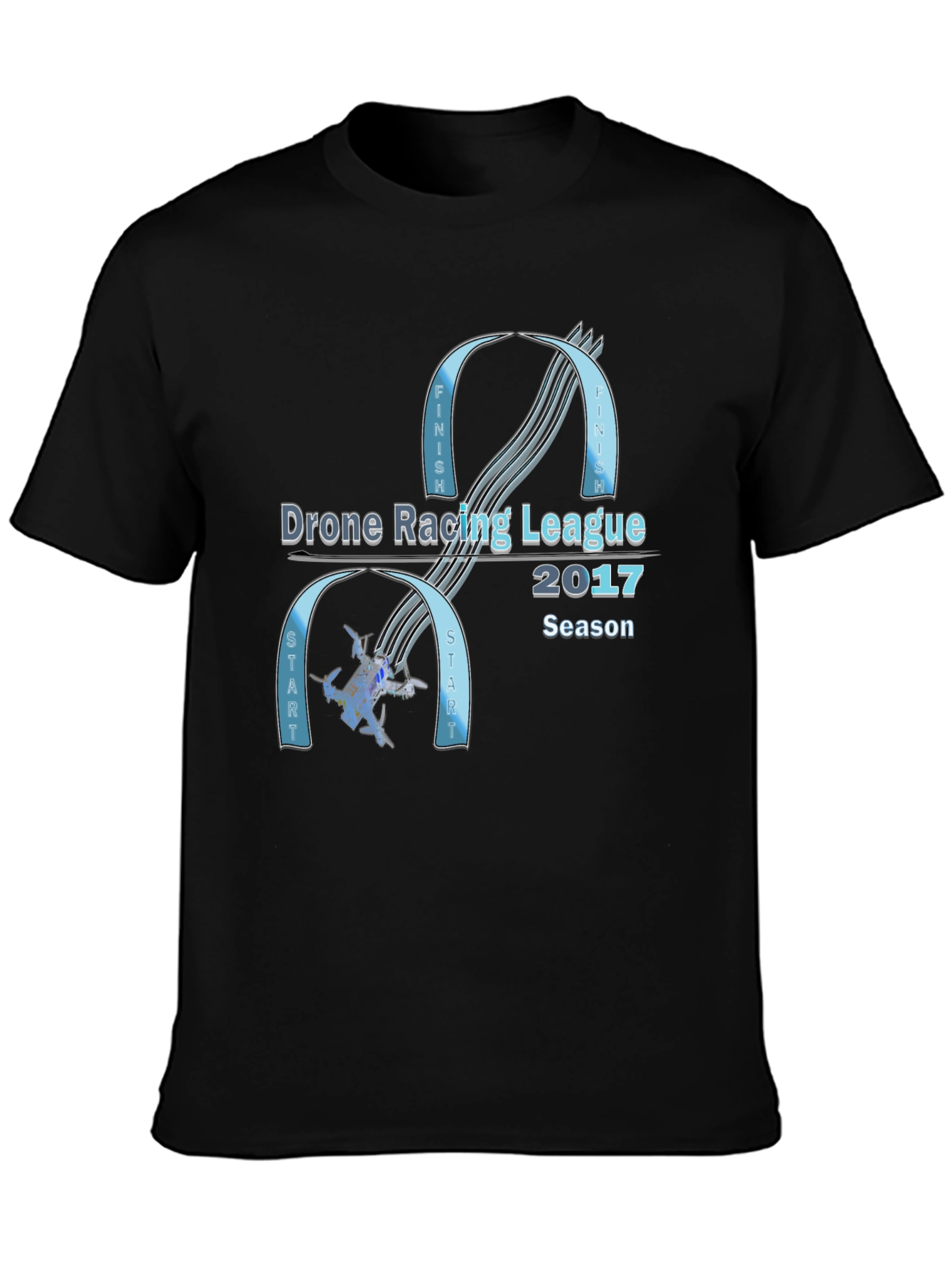 Drone Racing League 2017 Season Black T-Shirt