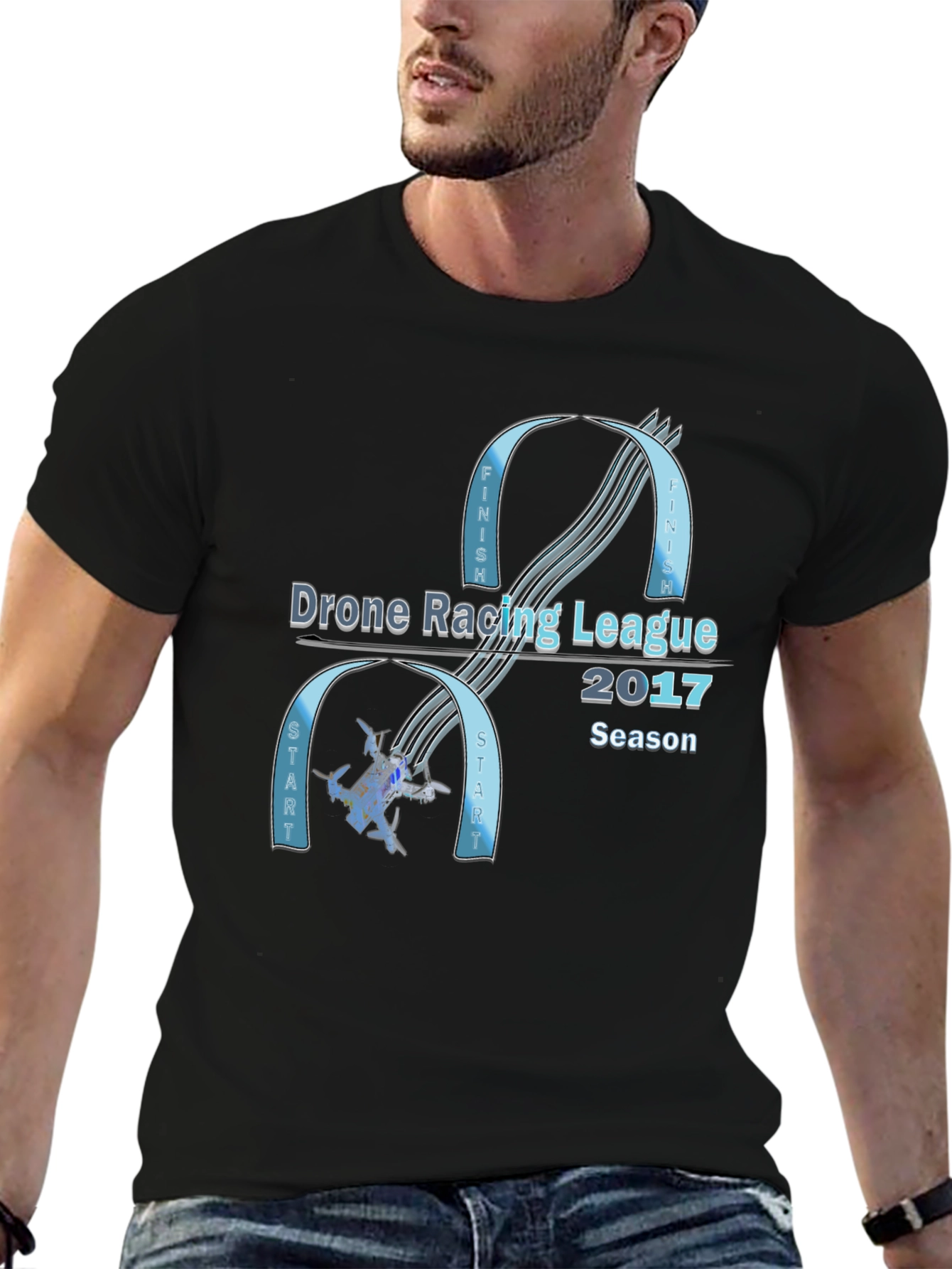 Drone Racing League 2017 Season Black T-Shirt