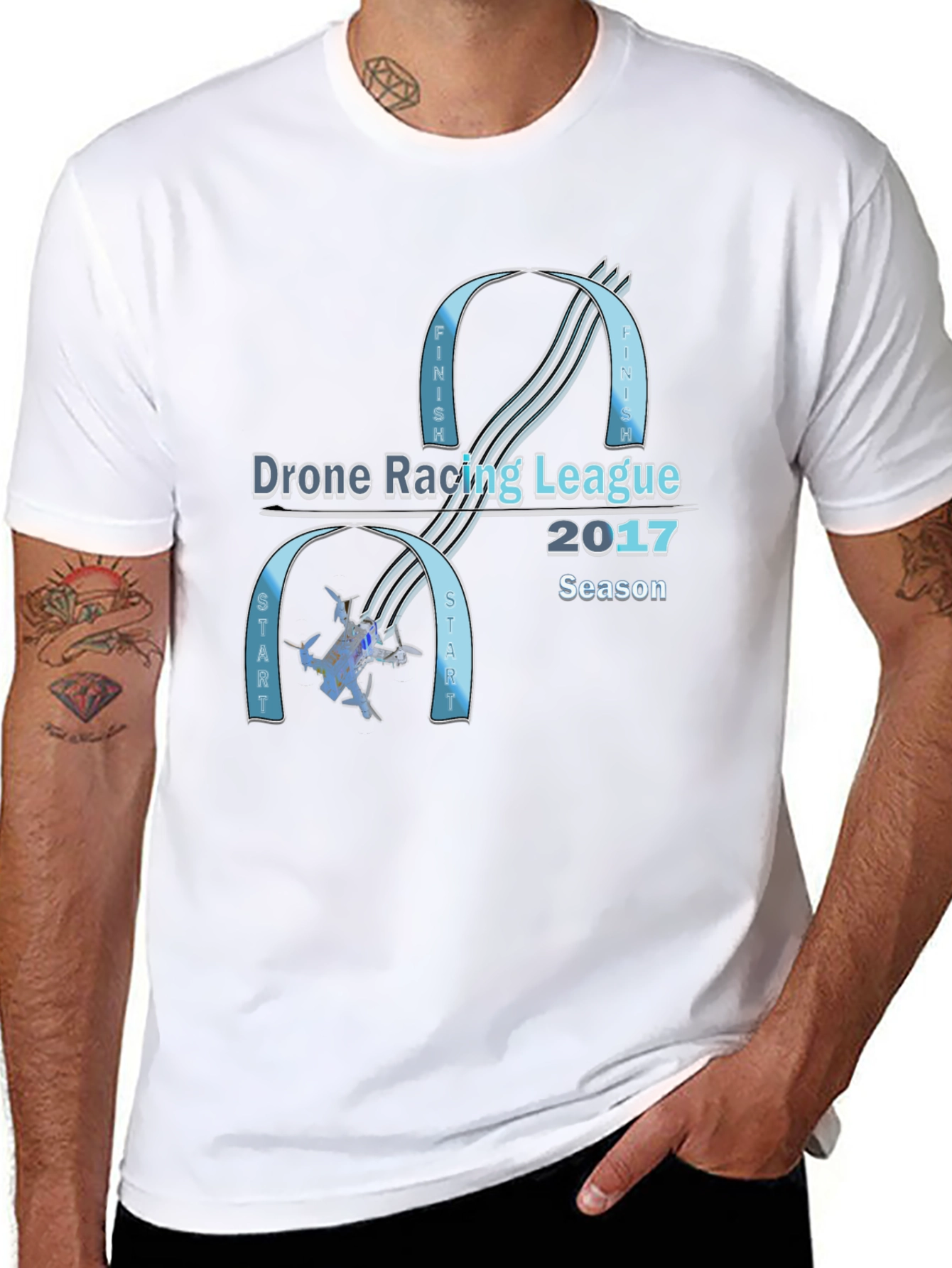 Drone Racing League 2017 Season Black T-Shirt