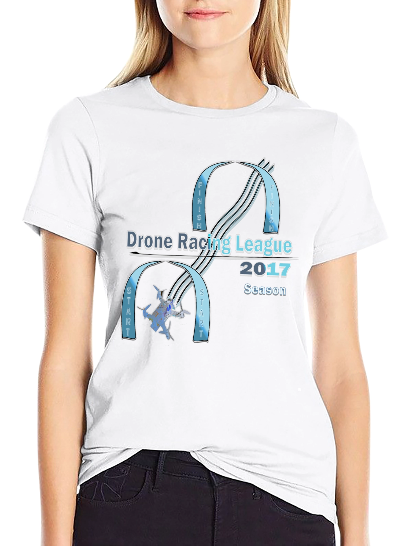 Drone Racing League 2017 Season Black T-Shirt