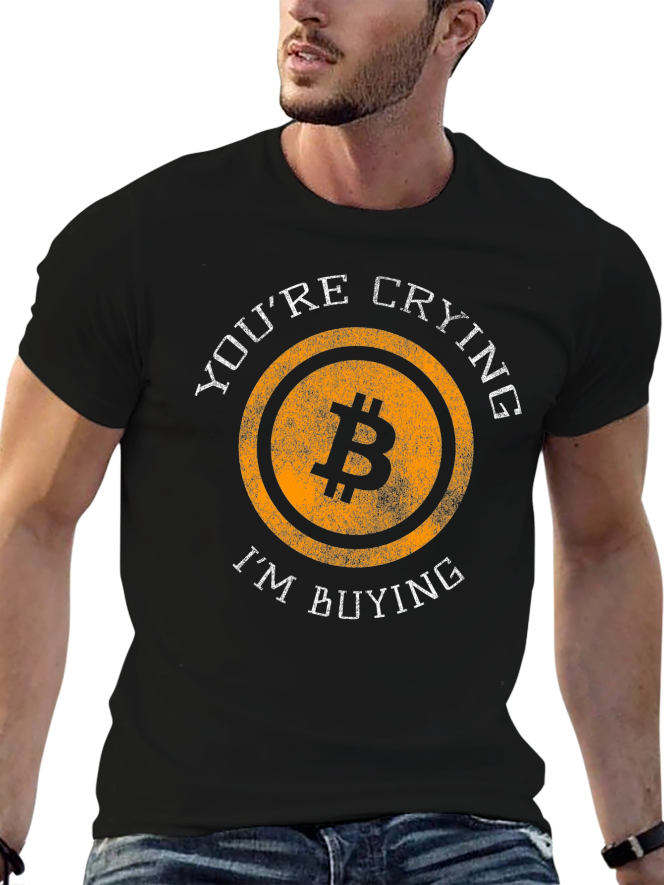 Bitcoin Crypto T-Shirt - Youre Crying Im Buying
