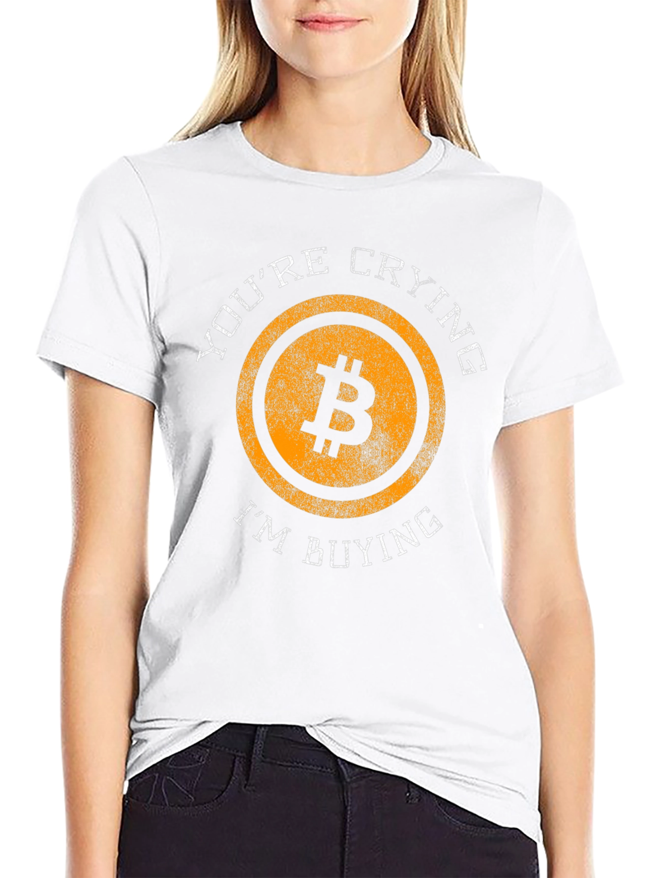 Bitcoin Crypto T-Shirt - Youre Crying Im Buying