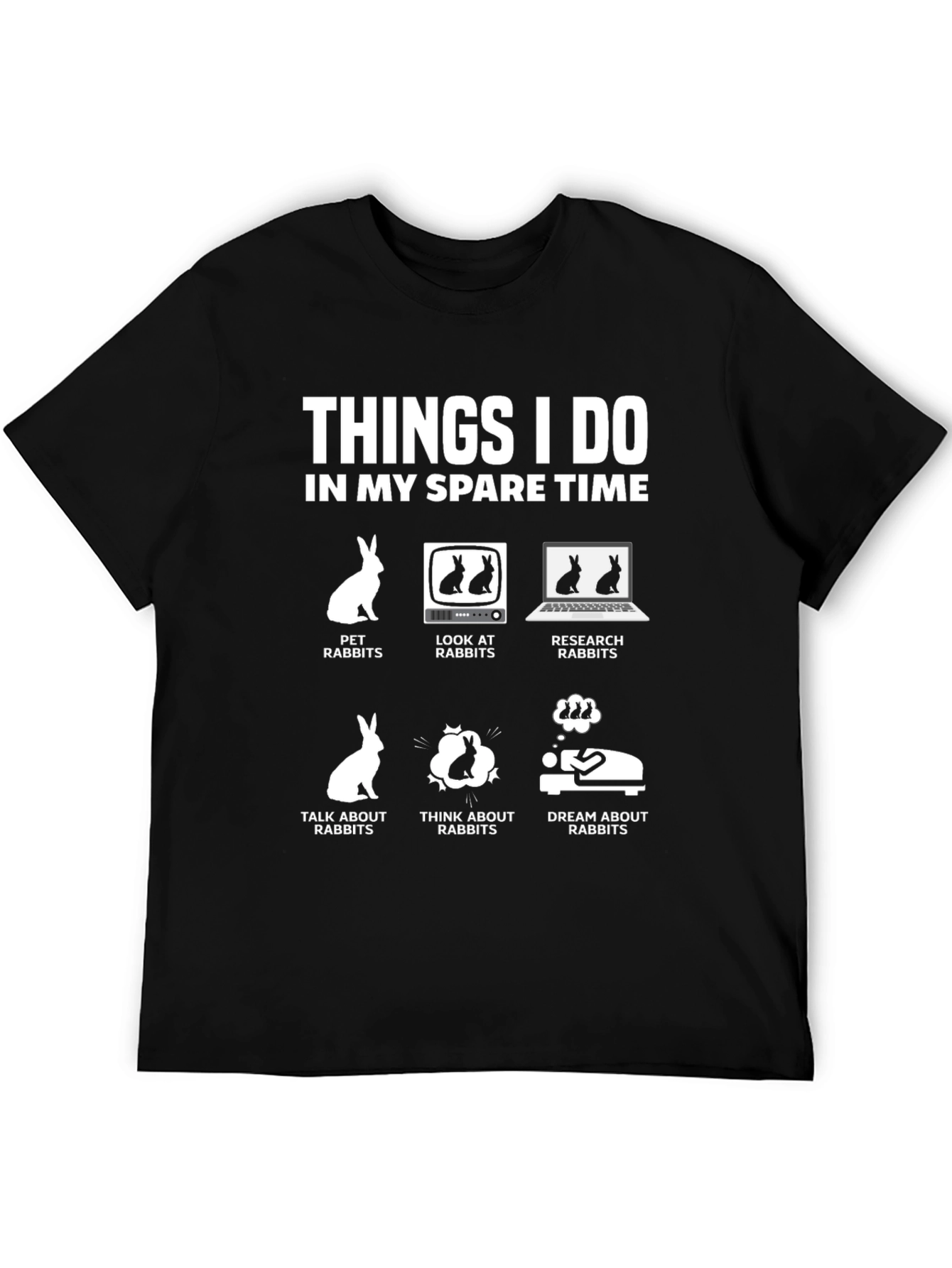 Rabbit Lover T-Shirt - Spare Time Hobby Tee