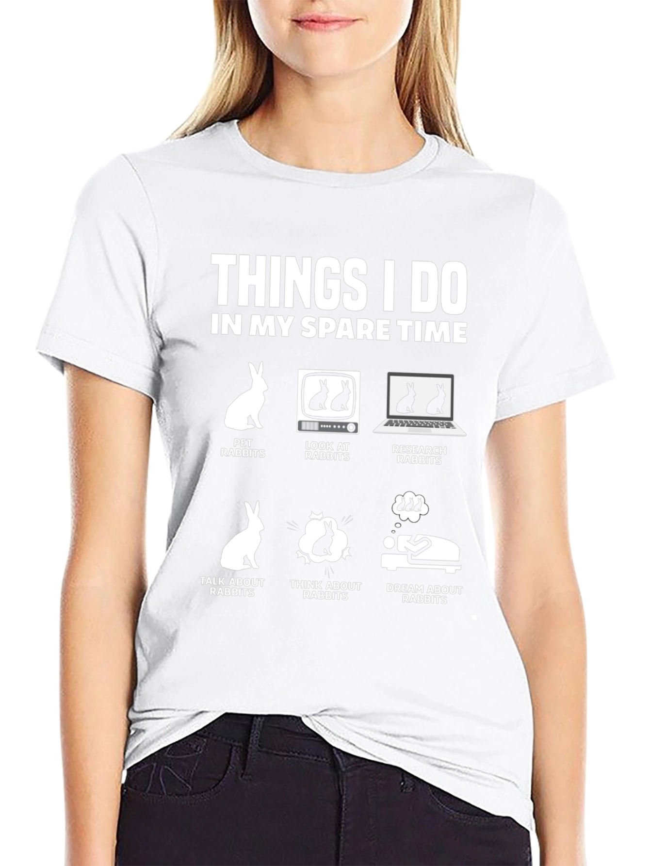 Rabbit Lover T-Shirt - Spare Time Hobby Tee
