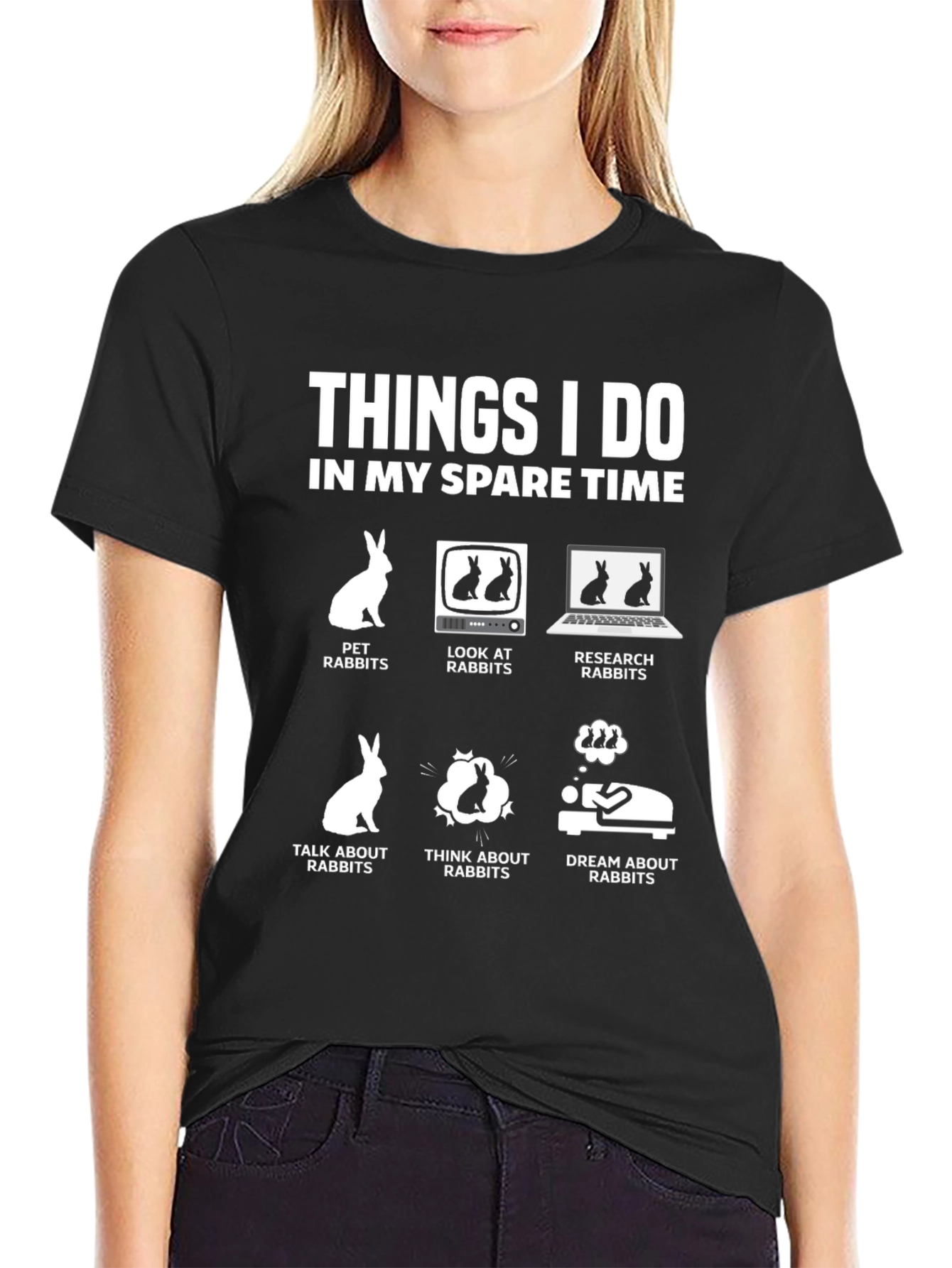Rabbit Lover T-Shirt - Spare Time Hobby Tee