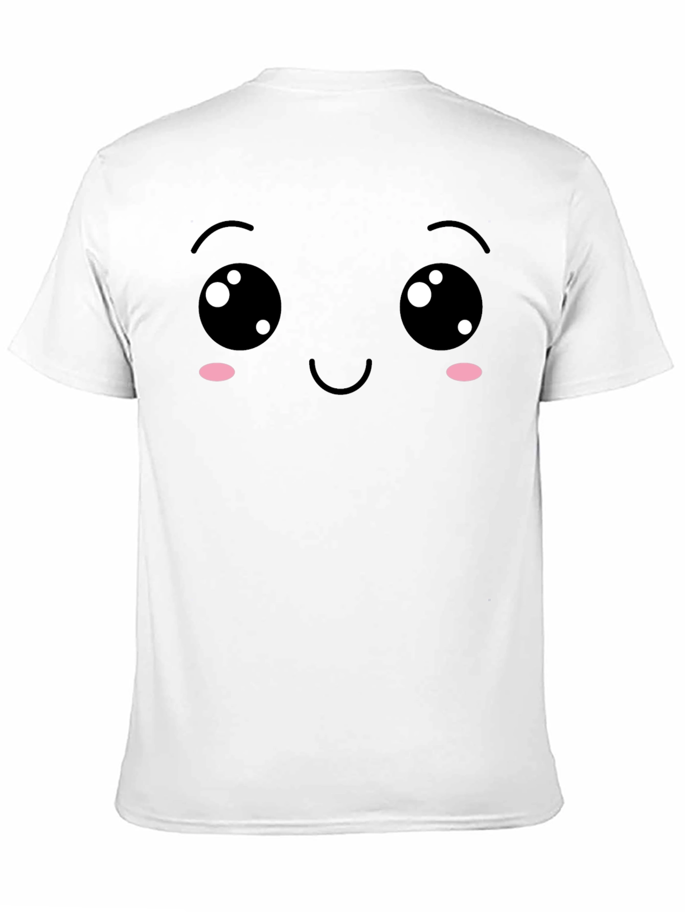 Cute Kawaii Face Black T-Shirt
