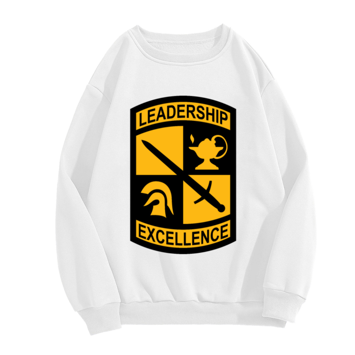 LEADERSHIP - Shield Crest Motivational Graphic ԲÁìÎÀÒÂ | Unisex Pullover Sweatshirt
