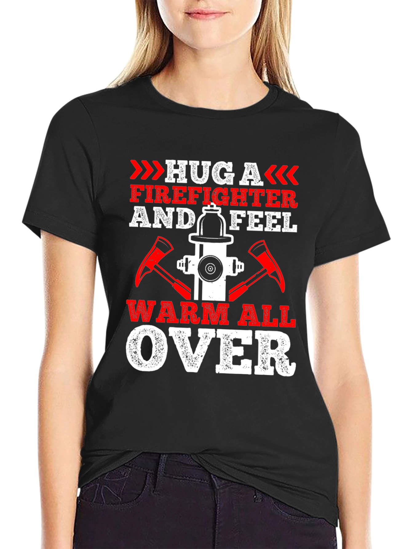 Hug a Firefighter Graphic Tee
