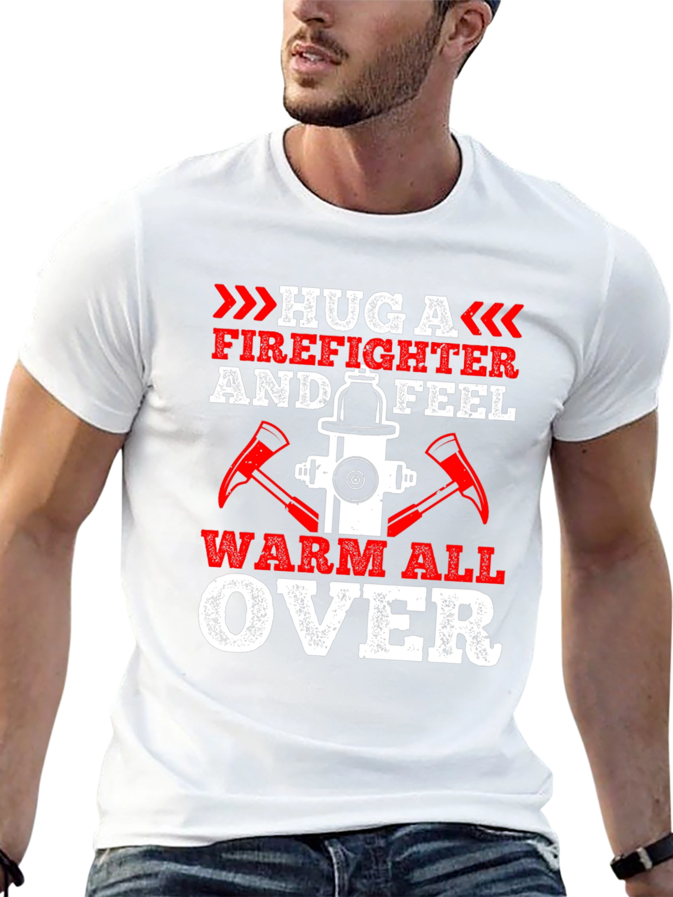 Hug a Firefighter Graphic Tee