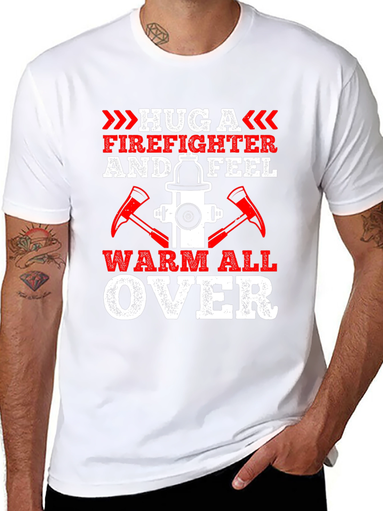 Hug a Firefighter Graphic Tee