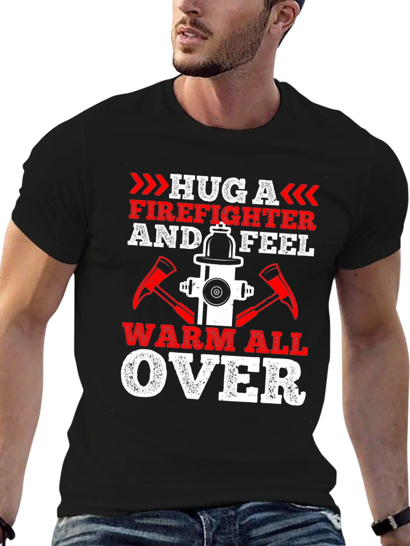 Hug a Firefighter Graphic Tee
