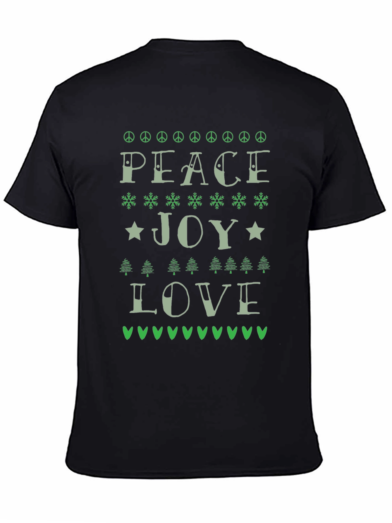 Peace Joy Love Christmas T-Shirt Holiday Graphic Tee