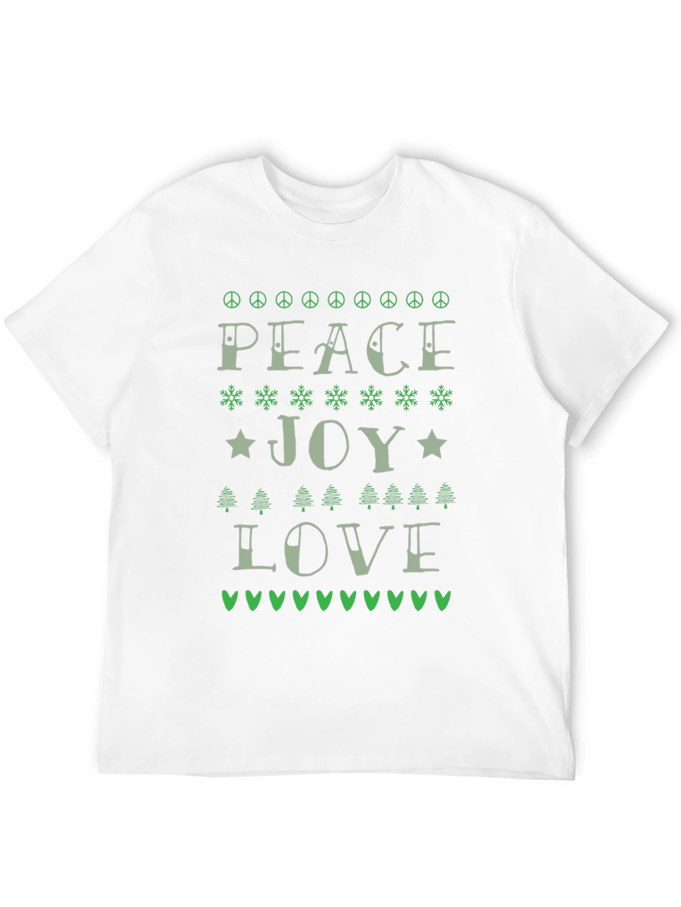 Peace Joy Love Christmas T-Shirt Holiday Graphic Tee