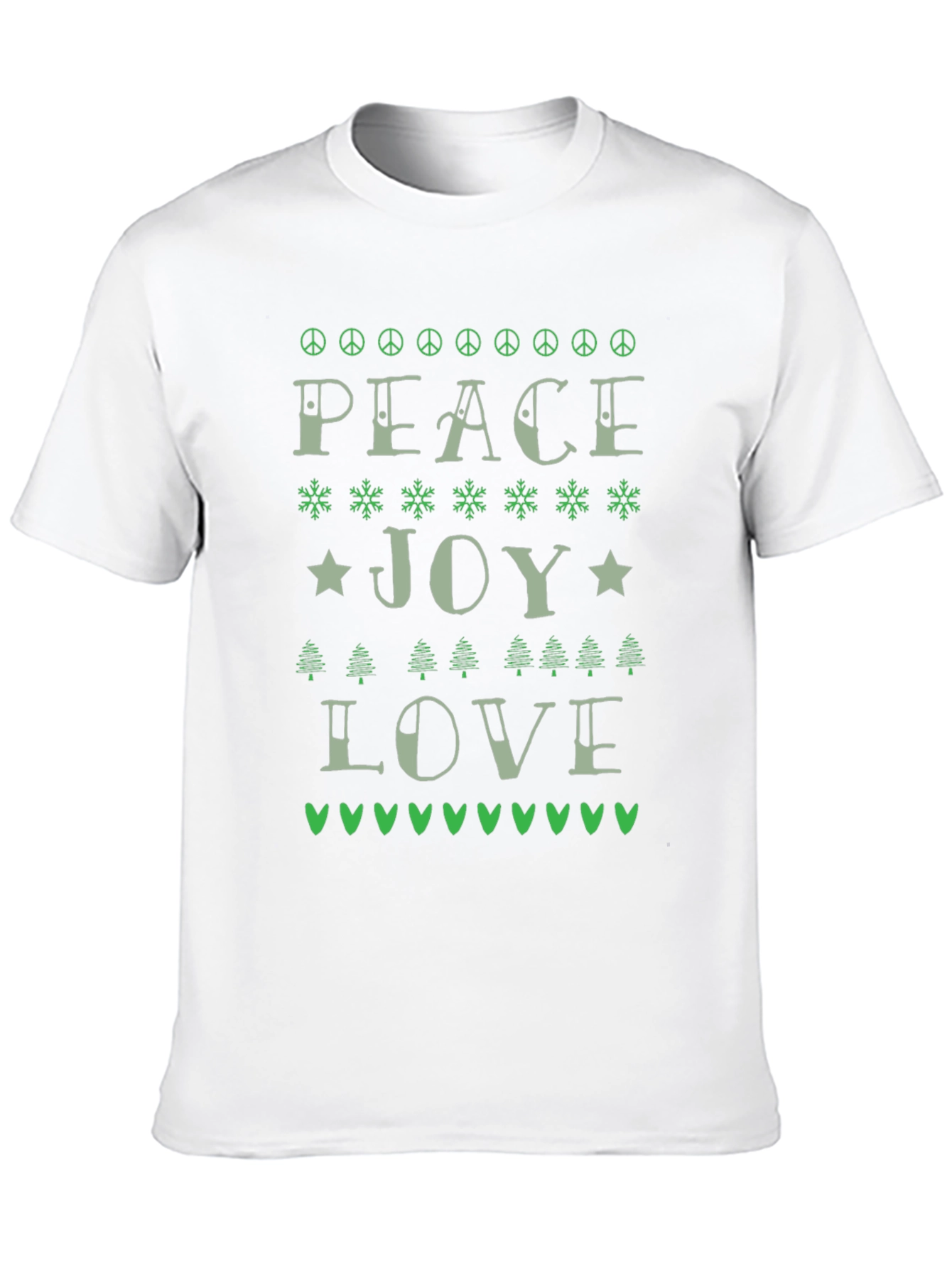 Peace Joy Love Christmas T-Shirt Holiday Graphic Tee