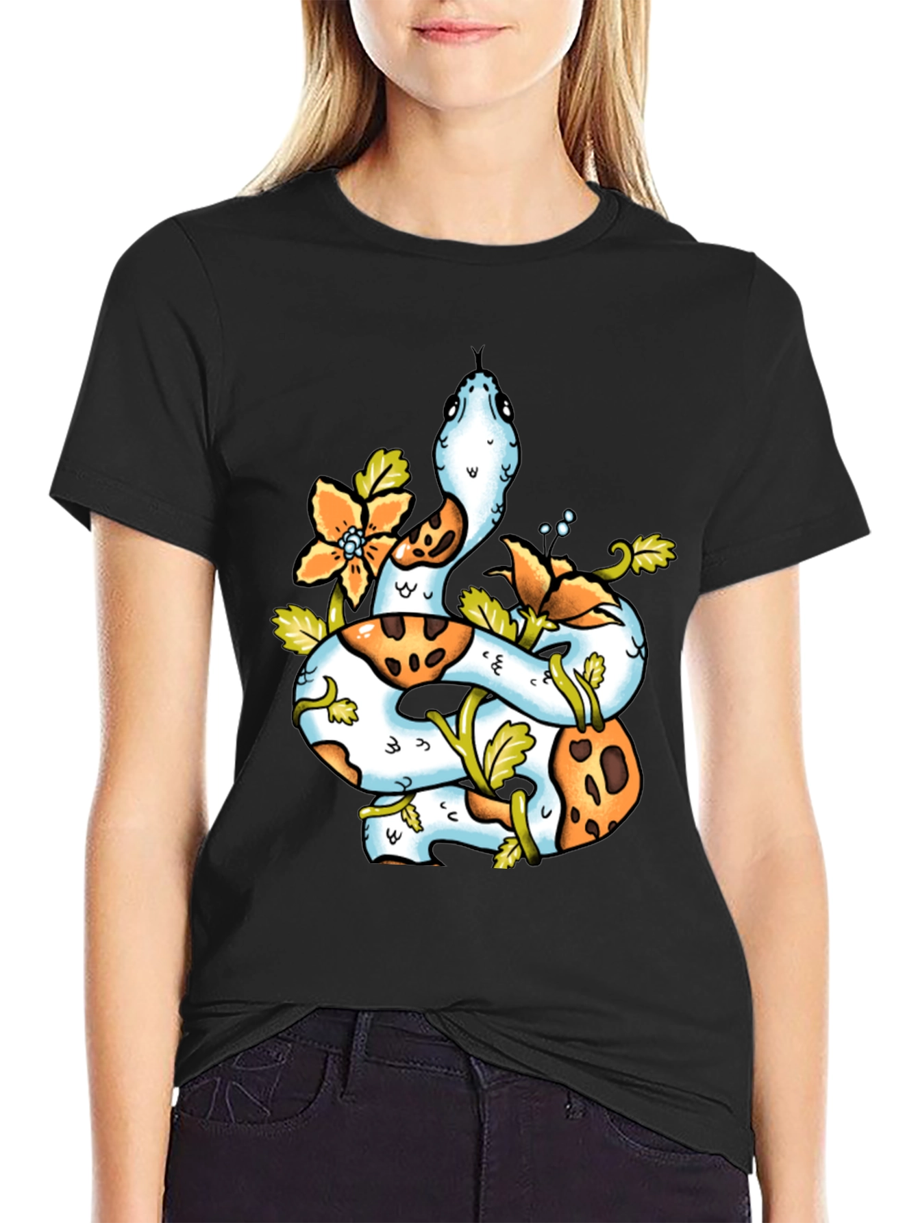 Snake & Floral T-Shirt