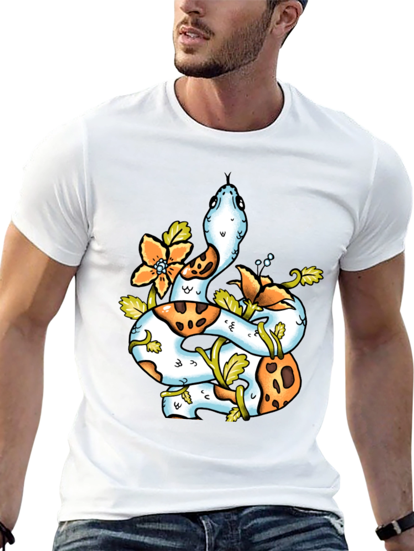 Snake & Floral T-Shirt